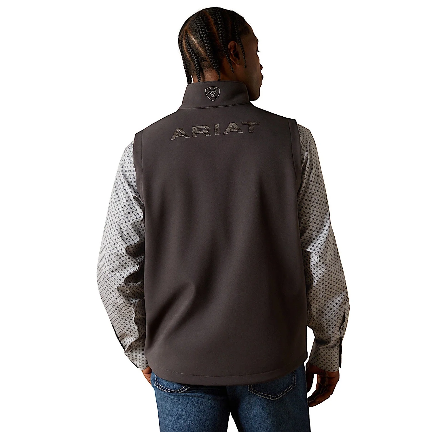 Ariat Men's Logo Softshell Vest - Phantom - Image 2