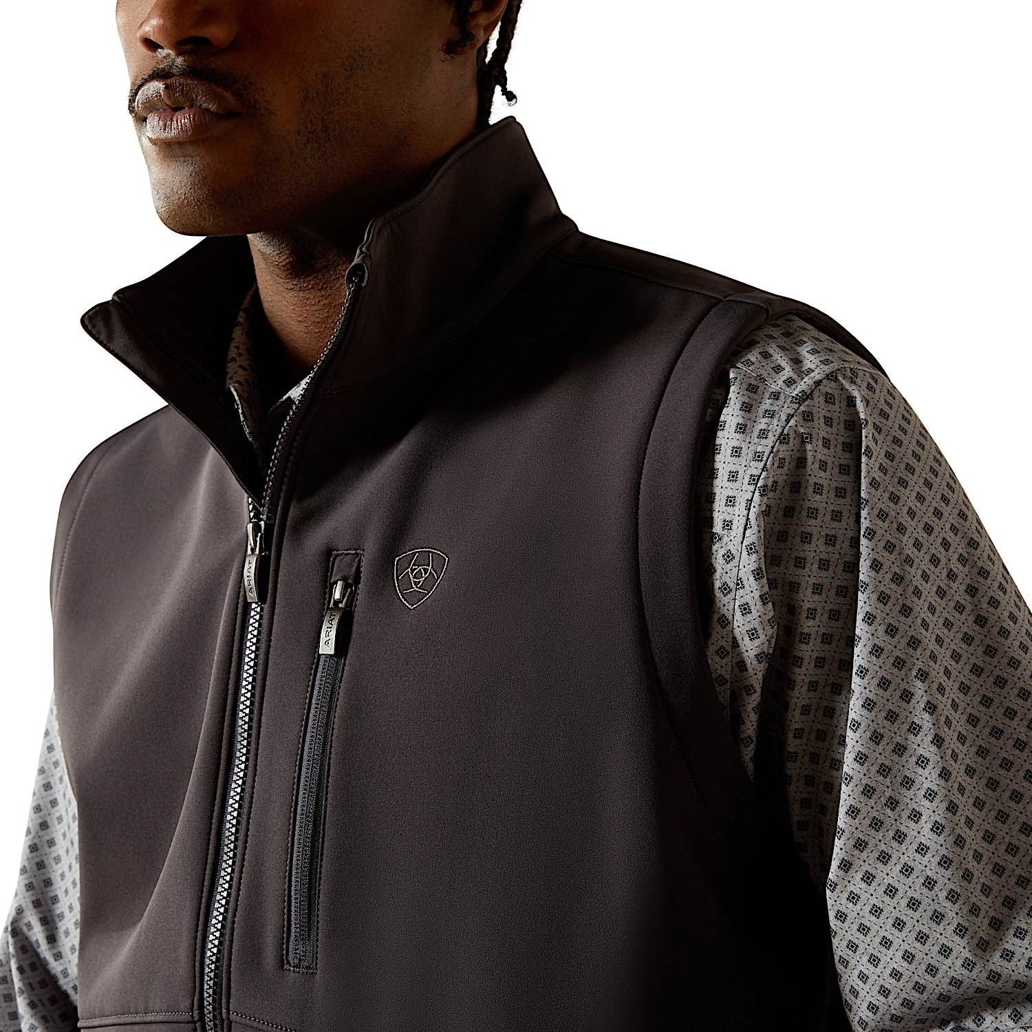Ariat Men's Logo Softshell Vest - Phantom - Image 4