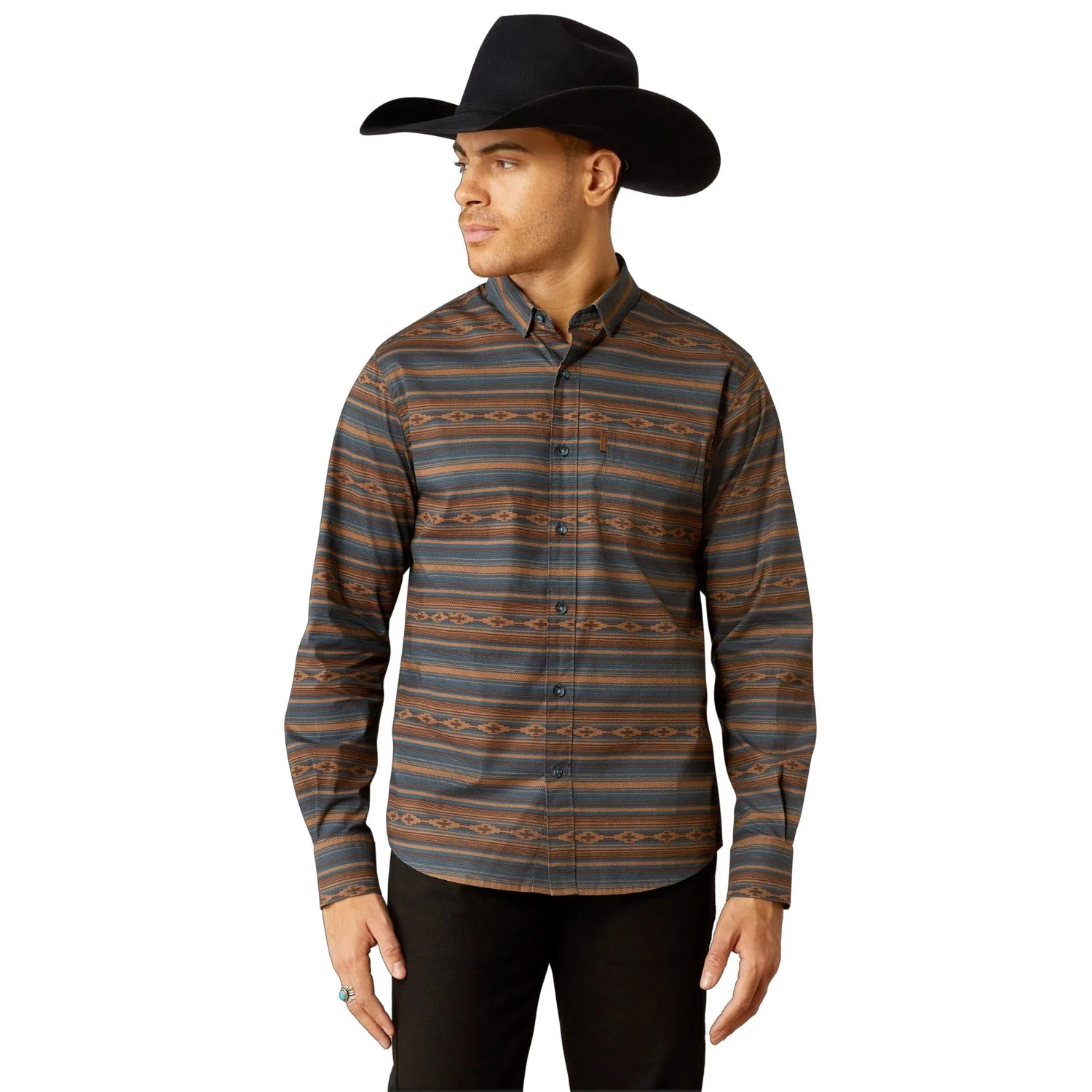 Ariat Men's Mayor Modern Fit Shirt - Turquoise
