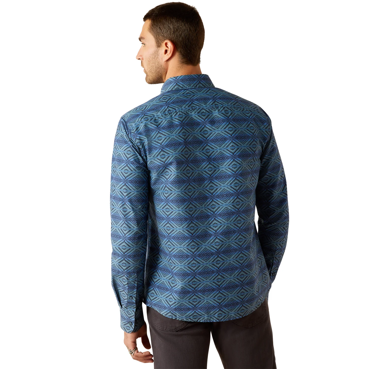 Ariat Men's McKay Modern Fit Shirt - Dark Blue - Image 2
