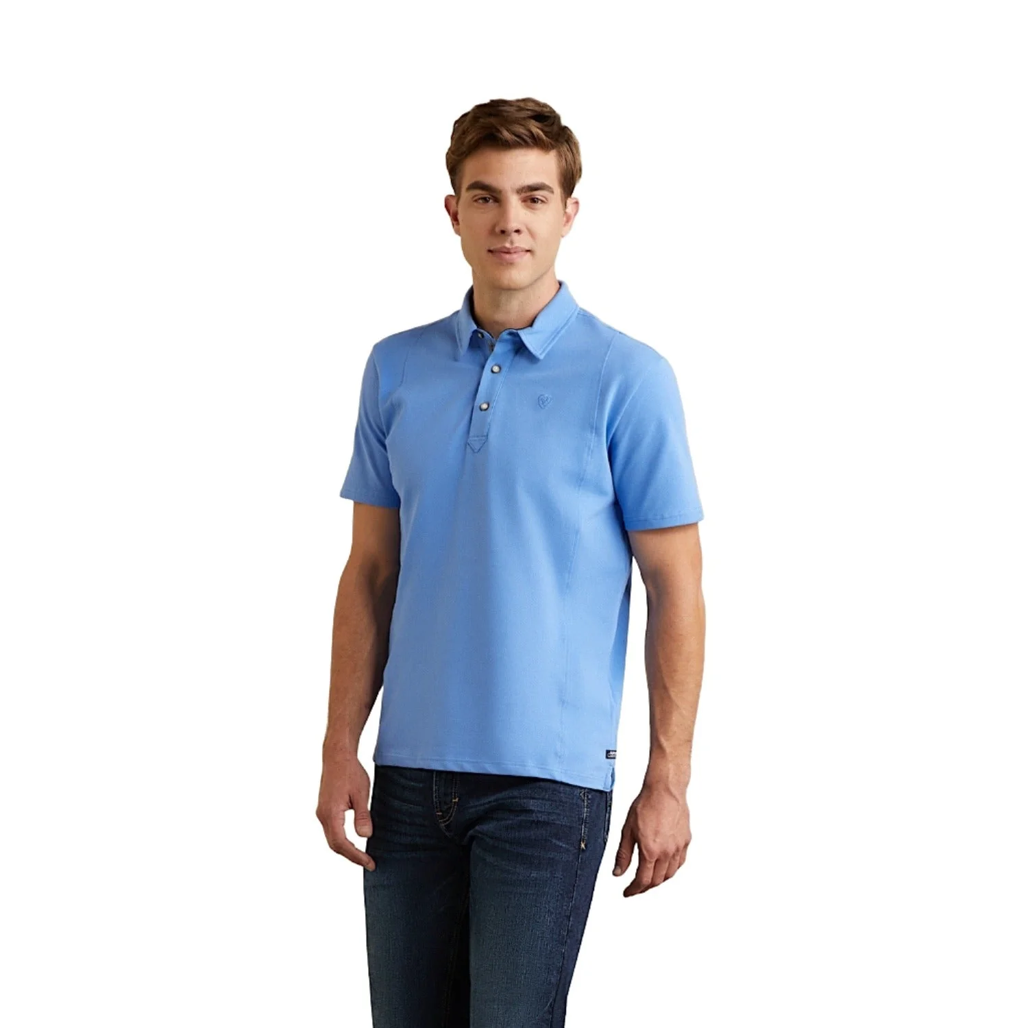 Ariat Men's Medal Polo Light Blue