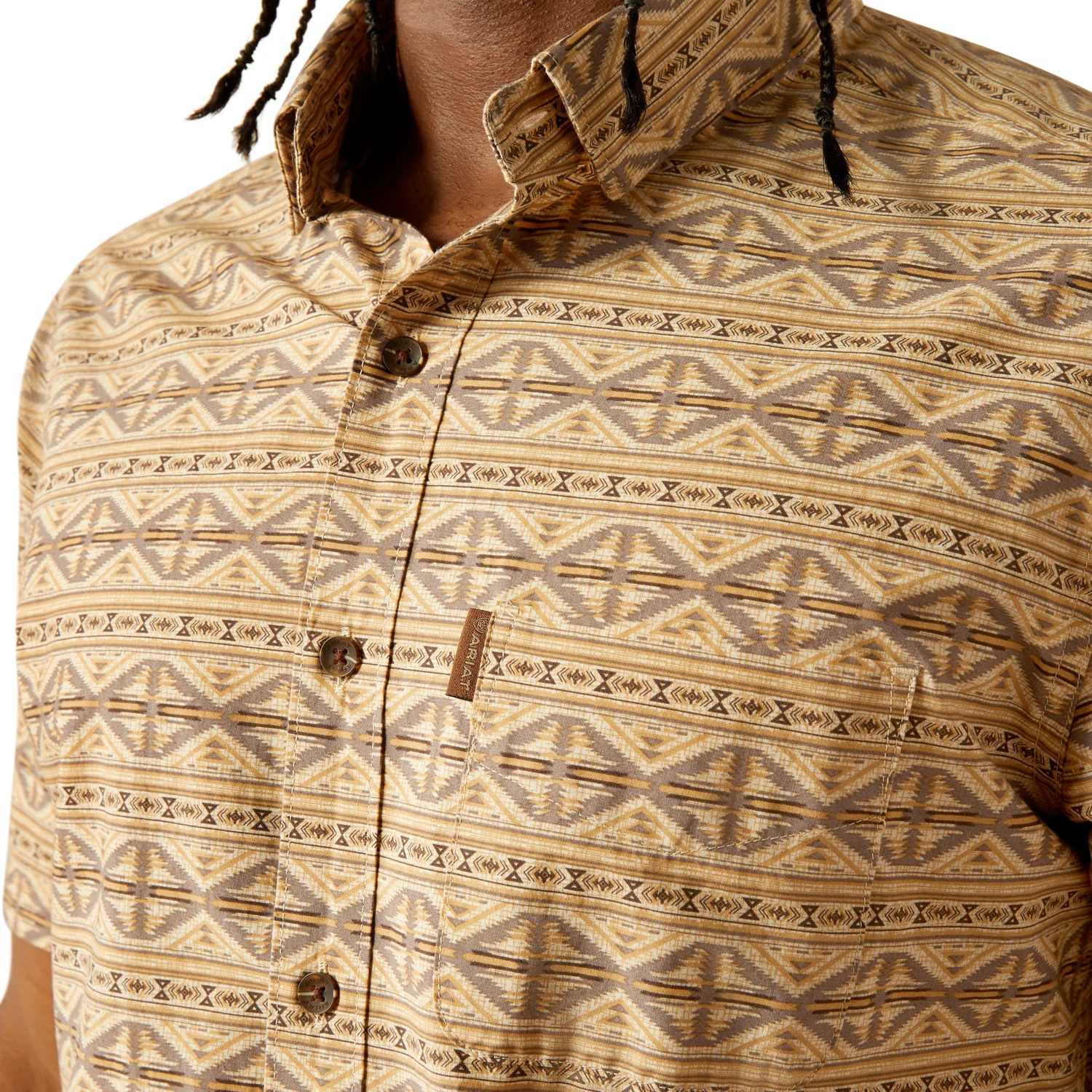 Ariat Men's Merritt Modern Fit Shirt - Beige - Image 3