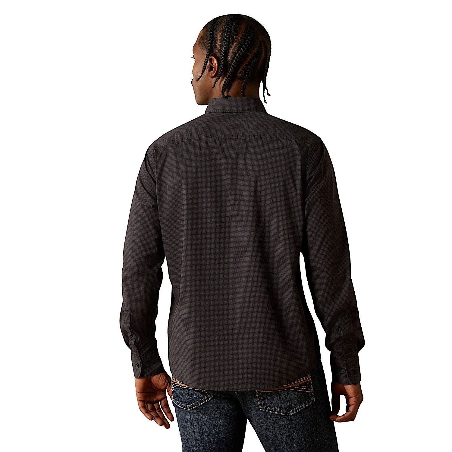 Ariat Men's Michael Modern Fit Shirt - Black - Image 2