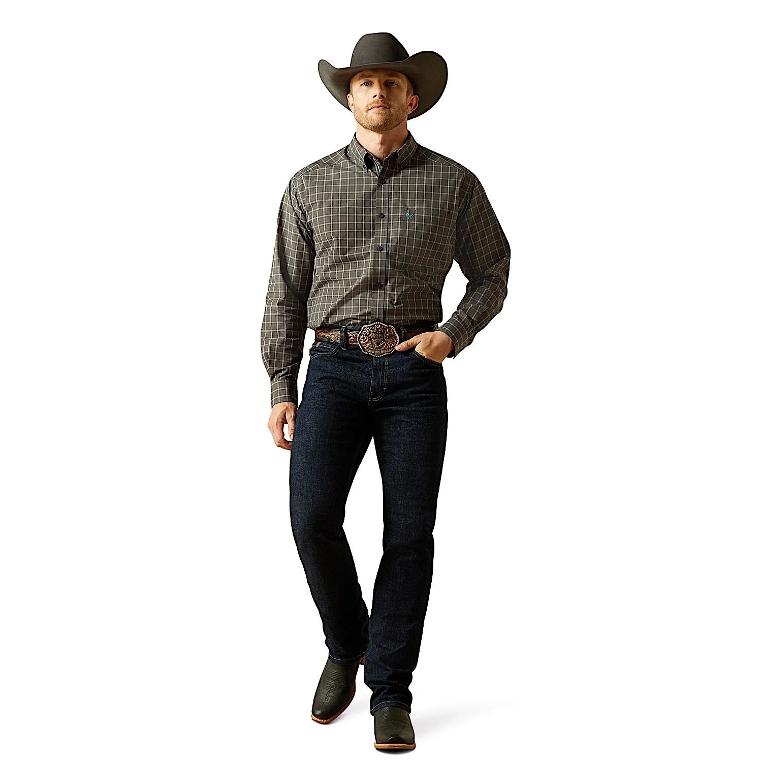 Ariat Men's Pro Series Benjamin Classic Fit Shirt - Black - Image 3