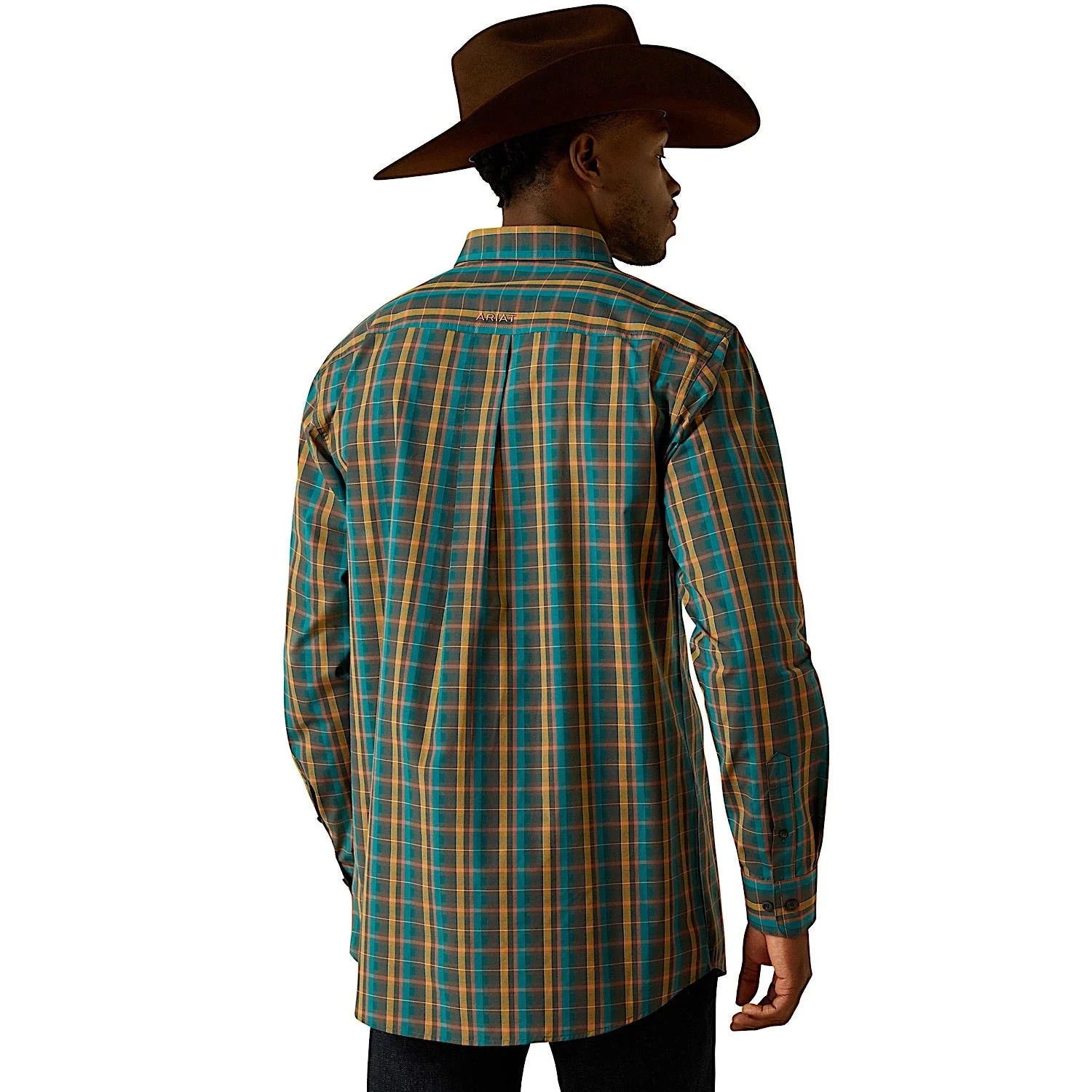 Ariat Men's Pro Series Bowie Slim Fit Shirt - Dark Teal - Image 2