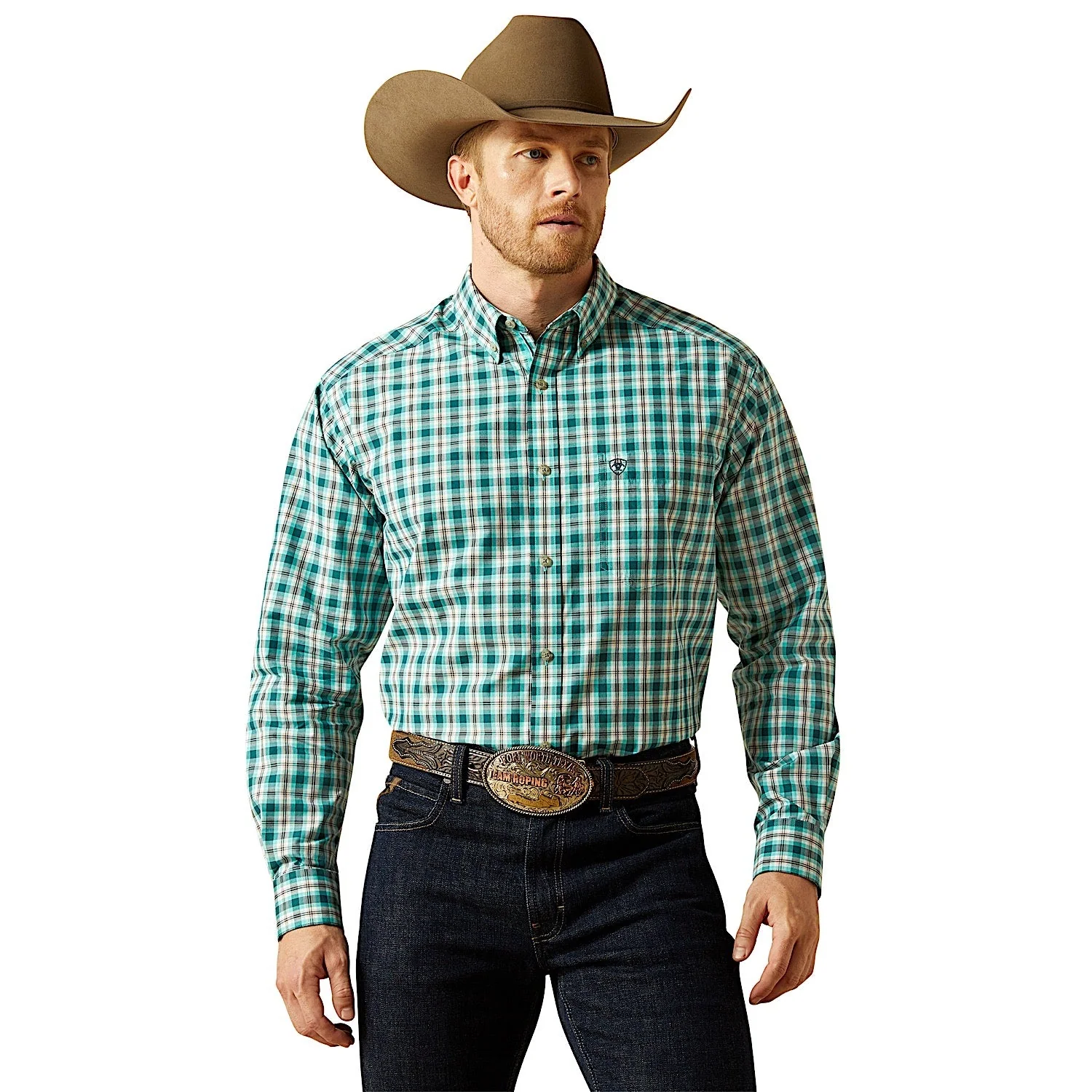 Ariat Men's Pro Series Brayden Classic Fit Shirt - Teal