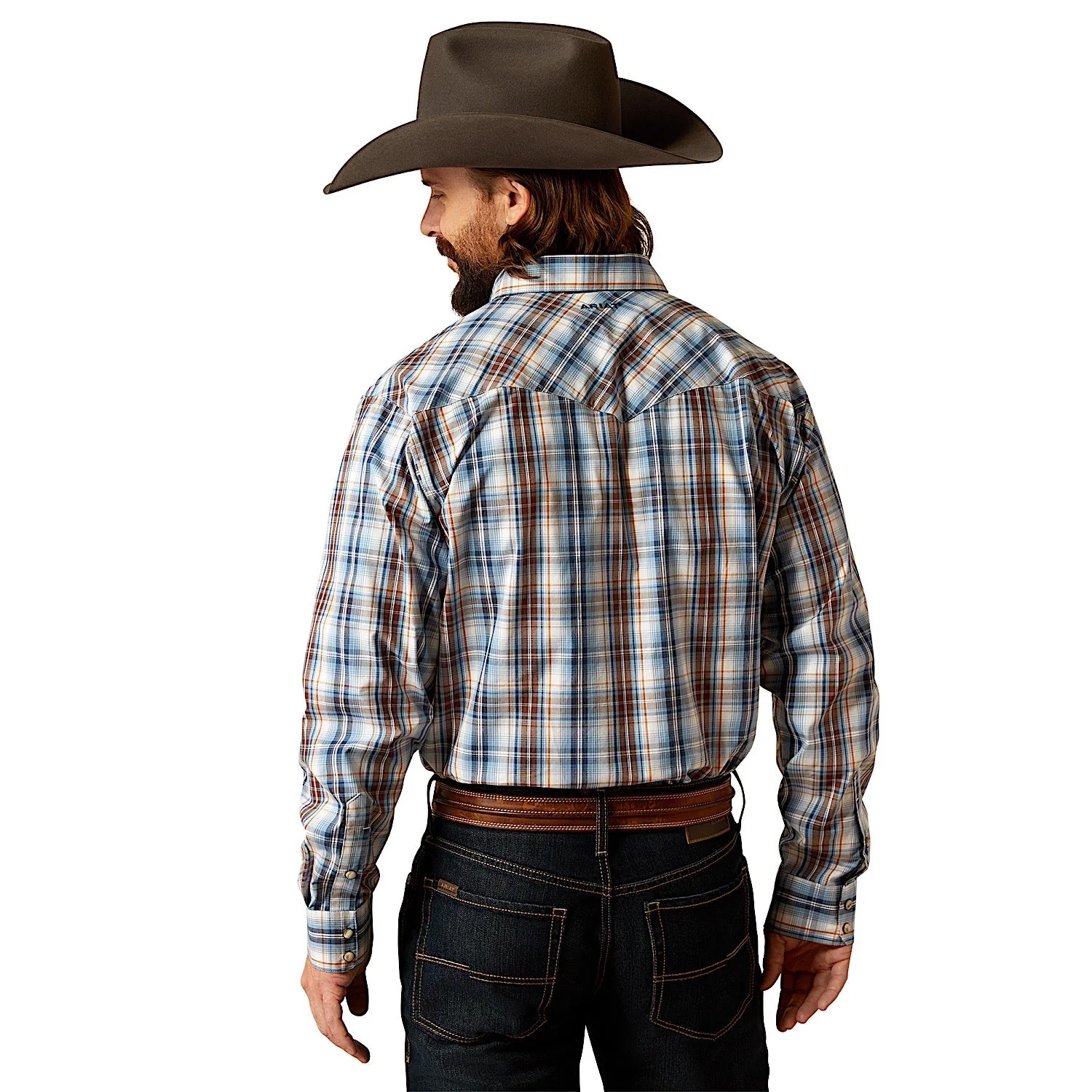 Ariat Men's Pro Series Ryland Snap Shirt - Blue - Image 2