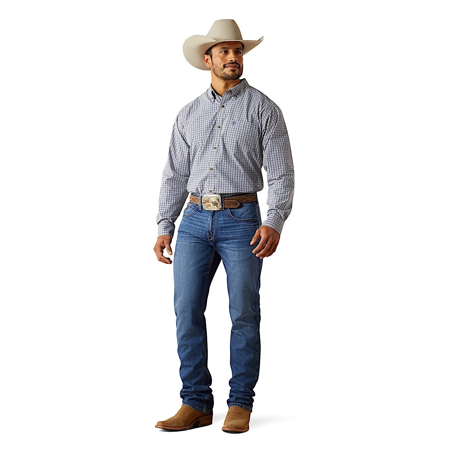 Ariat Men's Pro Series Soren Classic Fit Shirt - Light Brown - Image 3