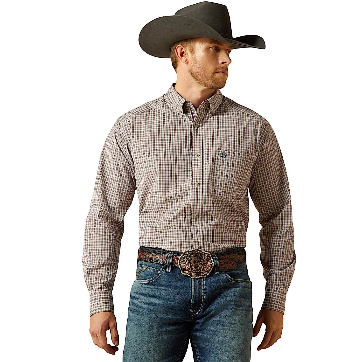 Ariat Men's Pro Series Trevor Classic Fit Shirt - Burgundy
