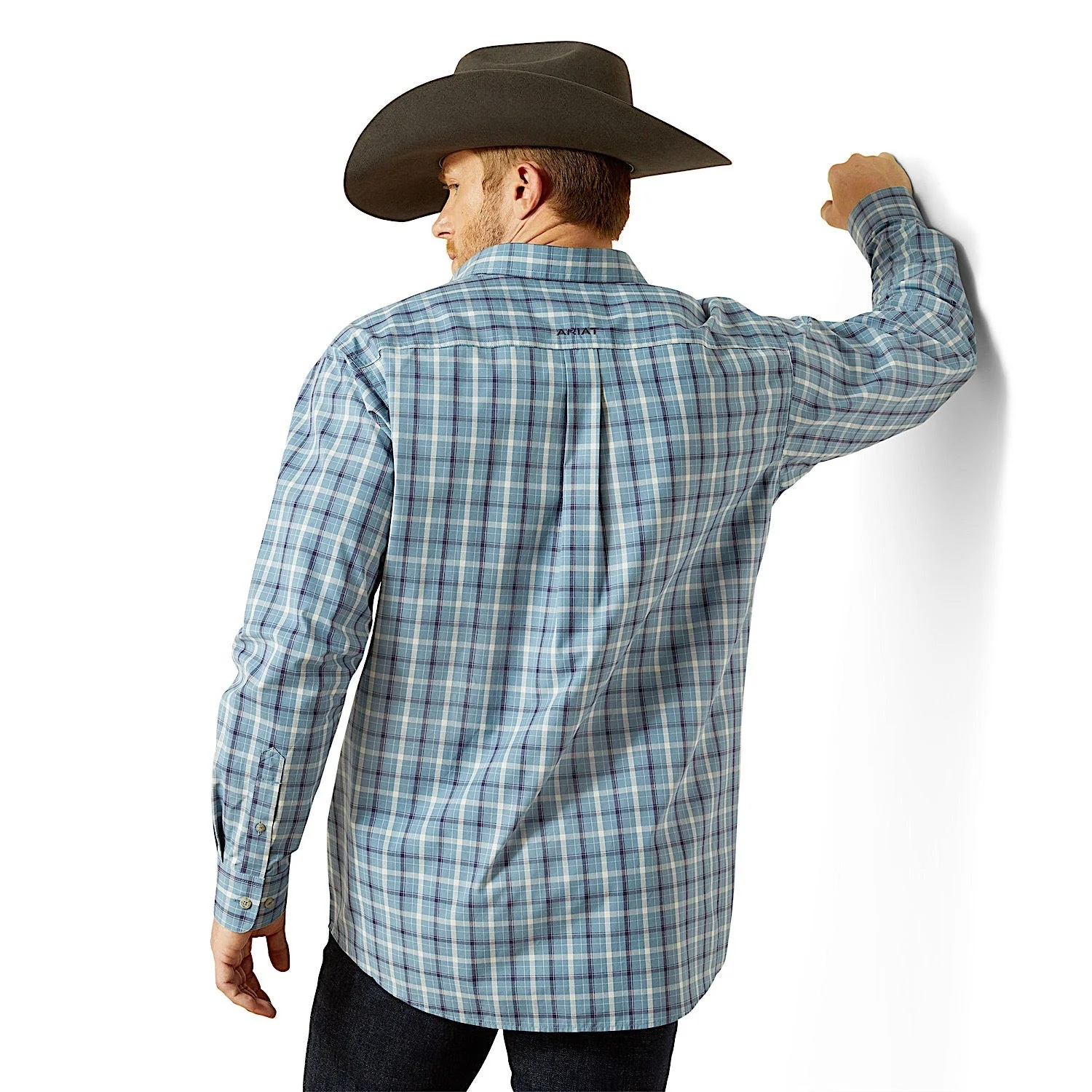 Ariat Men's Pro Series Troy Classic Fit Shirt - Blue - Image 2