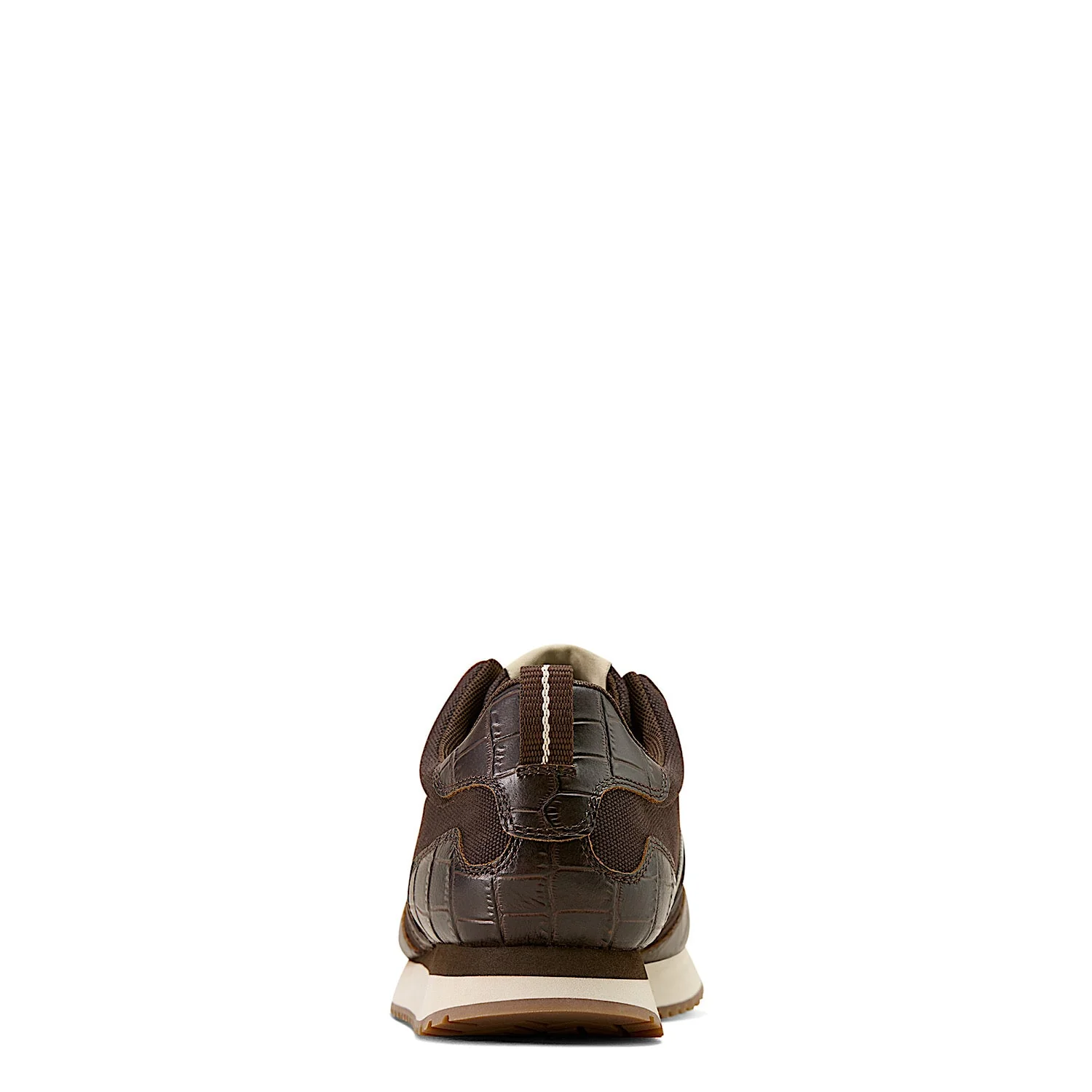 Ariat Men's Ranch Runner Shoe - Chocolate / Antique Tan Croc Print - Image 5