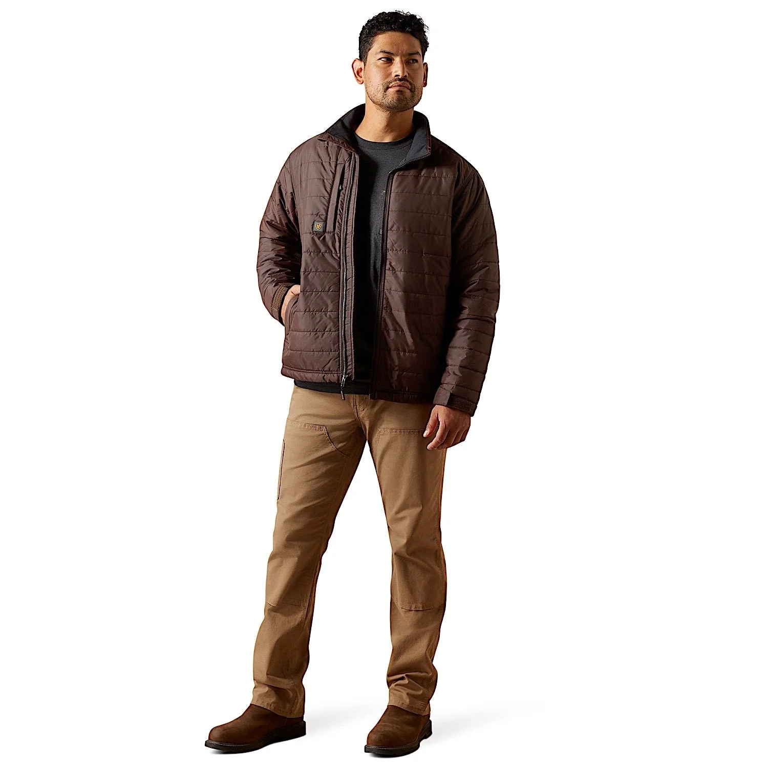 Ariat Men's Rebar Cordura Ripstop Lightweight Insulated Jacket - Mole - Image 2
