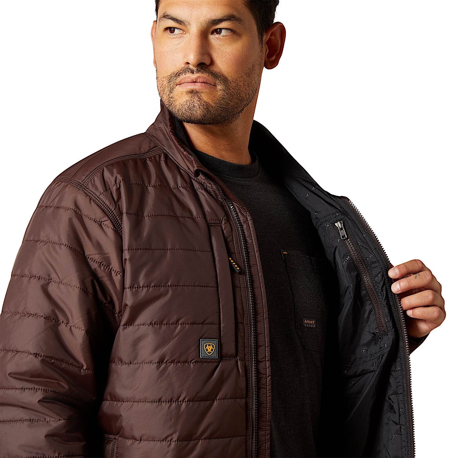 Ariat Men's Rebar Cordura Ripstop Lightweight Insulated Jacket - Mole - Image 5