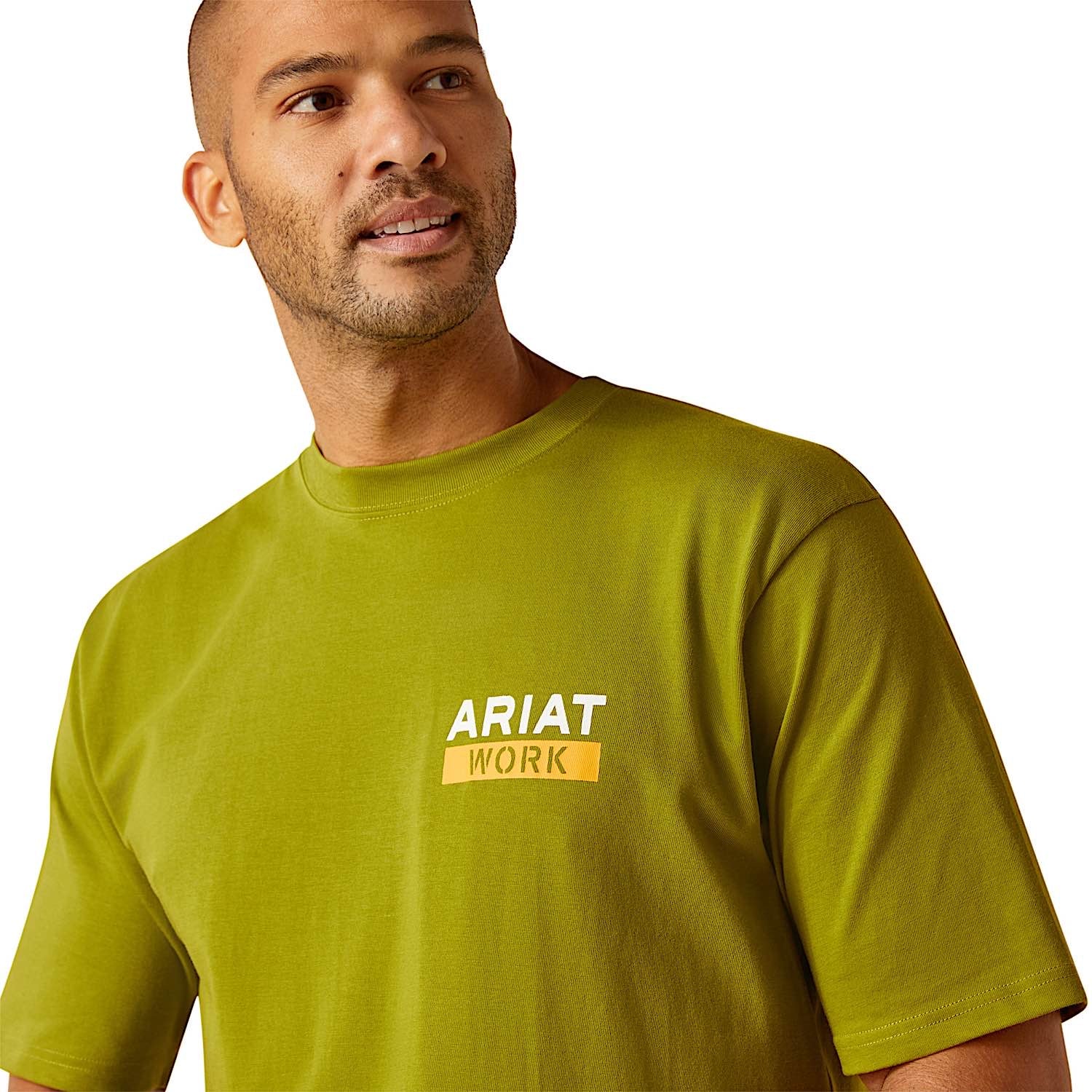 Ariat Men's Rebar Cotton Strong Roughneck Graphic T-Shirt - Going Green - Image 4