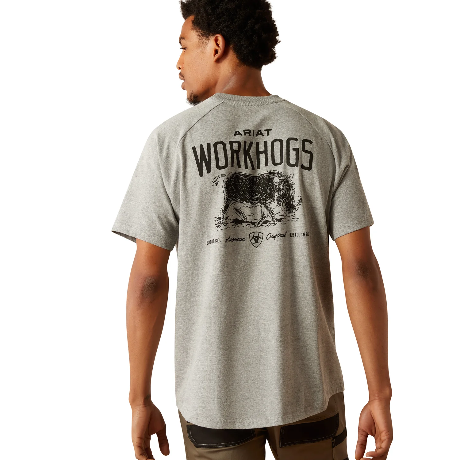 Ariat Men's Rebar Cotton Strong Workhog T Shirt - Heather Grey