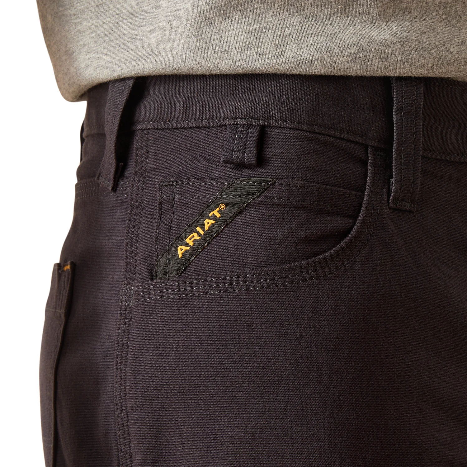 Ariat Men's Rebar DuraStretch Made Tough Shorts - Charcoal - Image 4