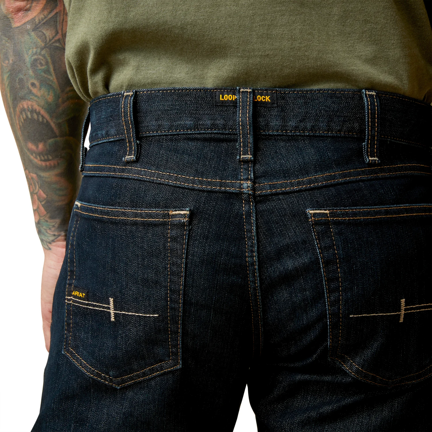 Ariat Men's Rebar M7 DuraStretch Edge Stackable Straight Leg Jean - Blackstone - Image 4