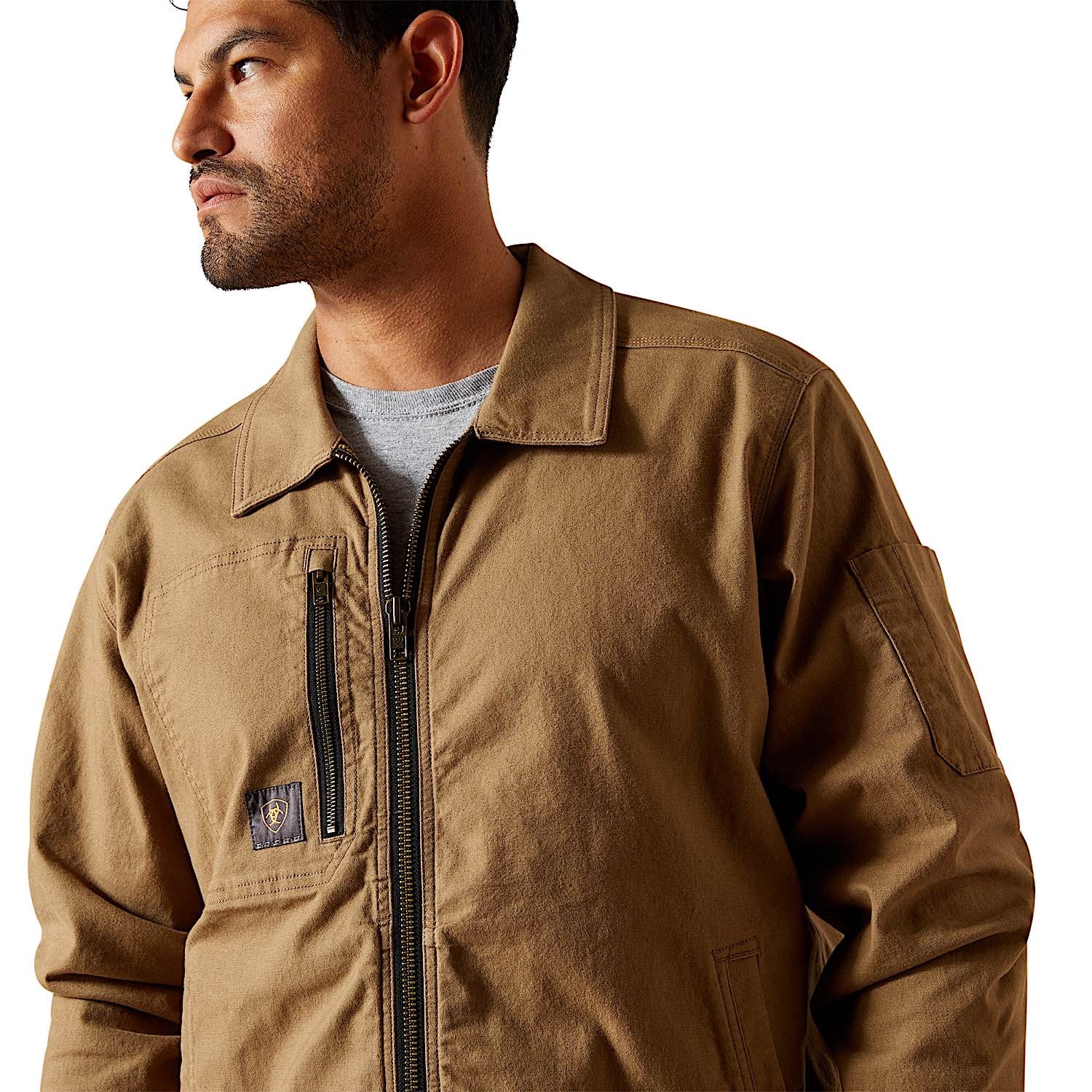Ariat Men's Rebar Made Tough Shop Jacket - Rebar Khaki - Image 4