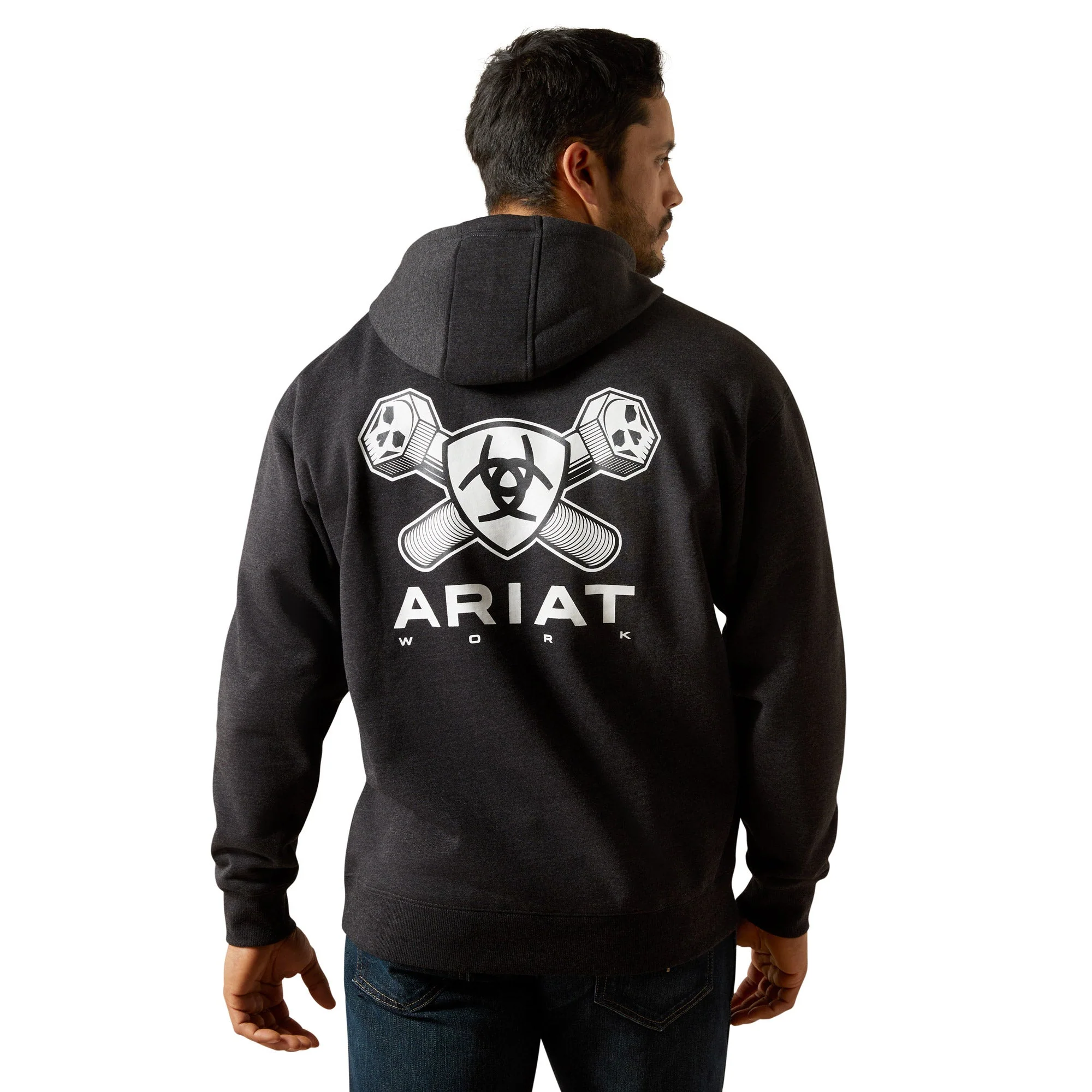 Ariat Men's Rebar Workman Bolt Hoodie - Charcoal Heather