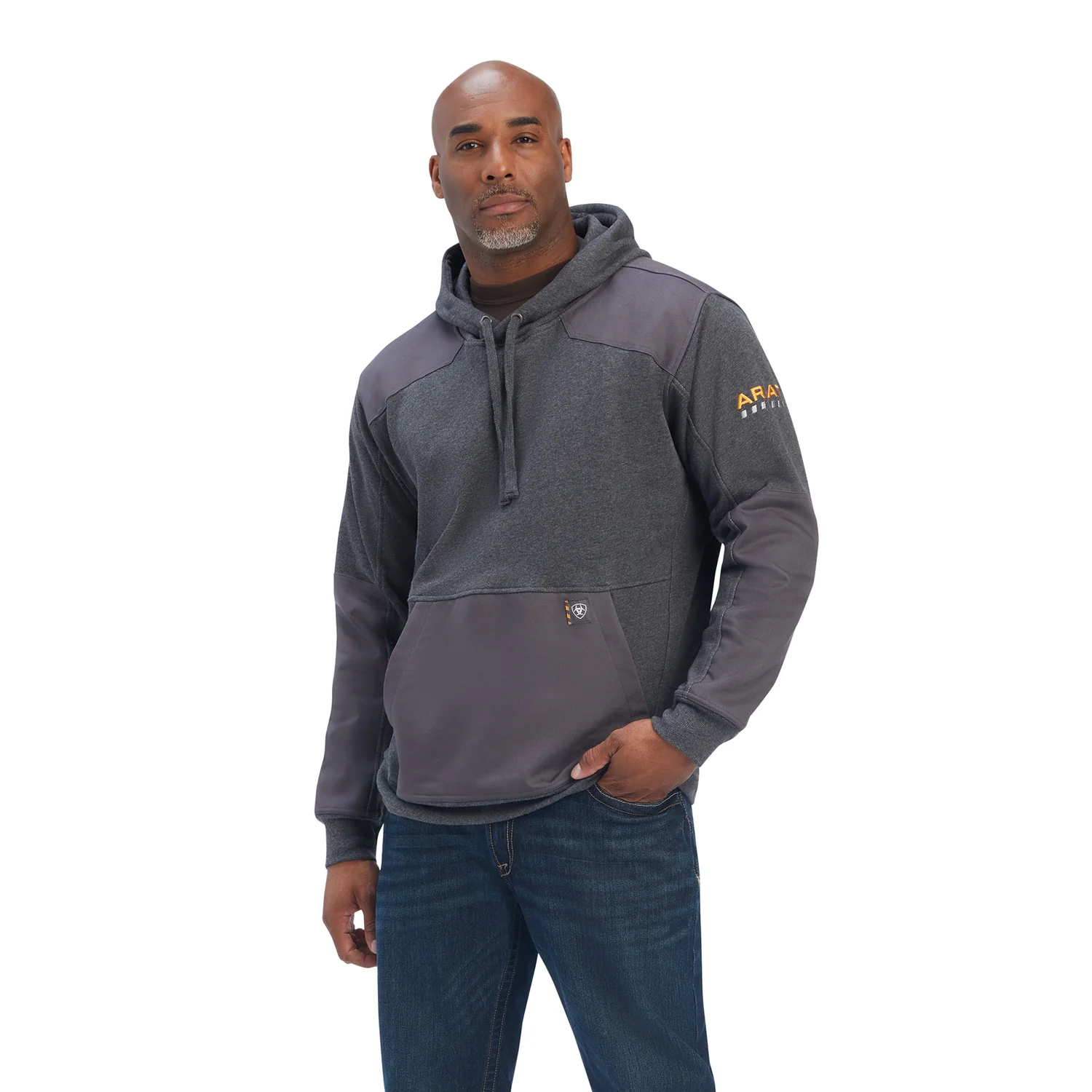 Ariat Men's Rebar Workman DuraCanvas Hood- Charcoal Heather/Rebar Grey