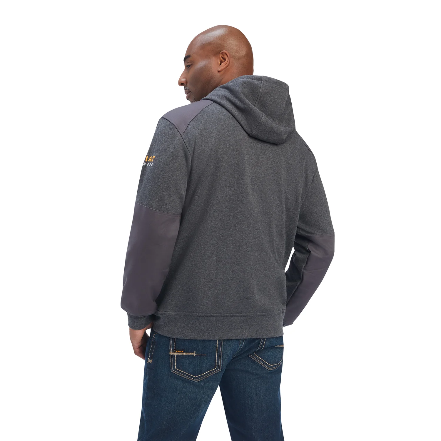 Ariat Men's Rebar Workman DuraCanvas Hood- Charcoal Heather/Rebar Grey - Image 2
