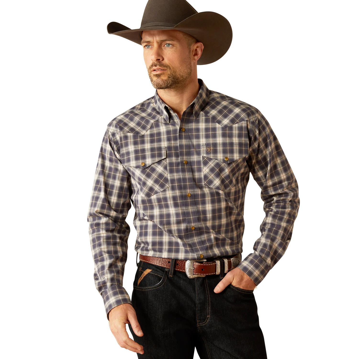 Ariat Men's Relentless Pursuit Snap Shirt - Odyssey Grey