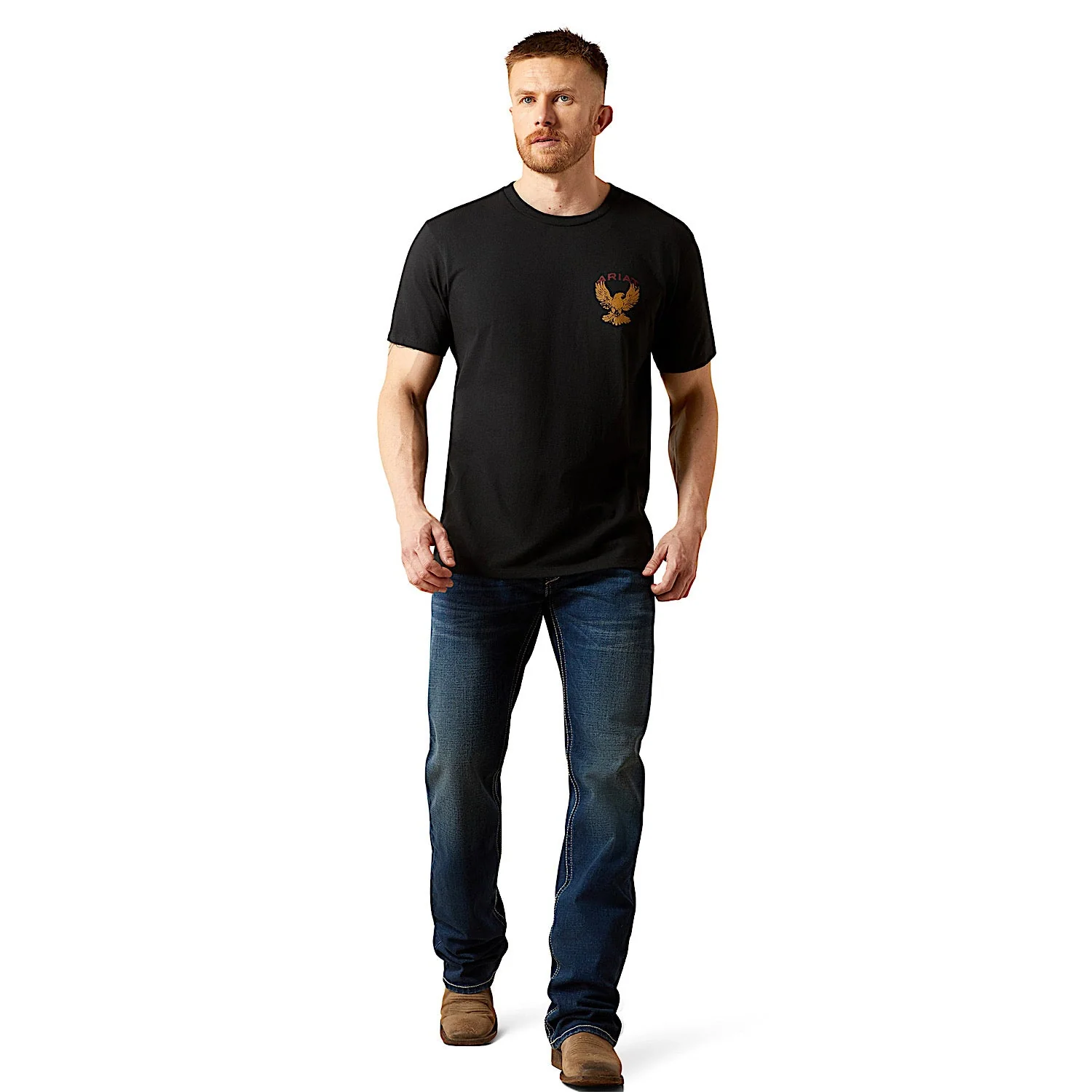 Ariat Men's Rustic Eagle T-Shirt - Black - Image 2