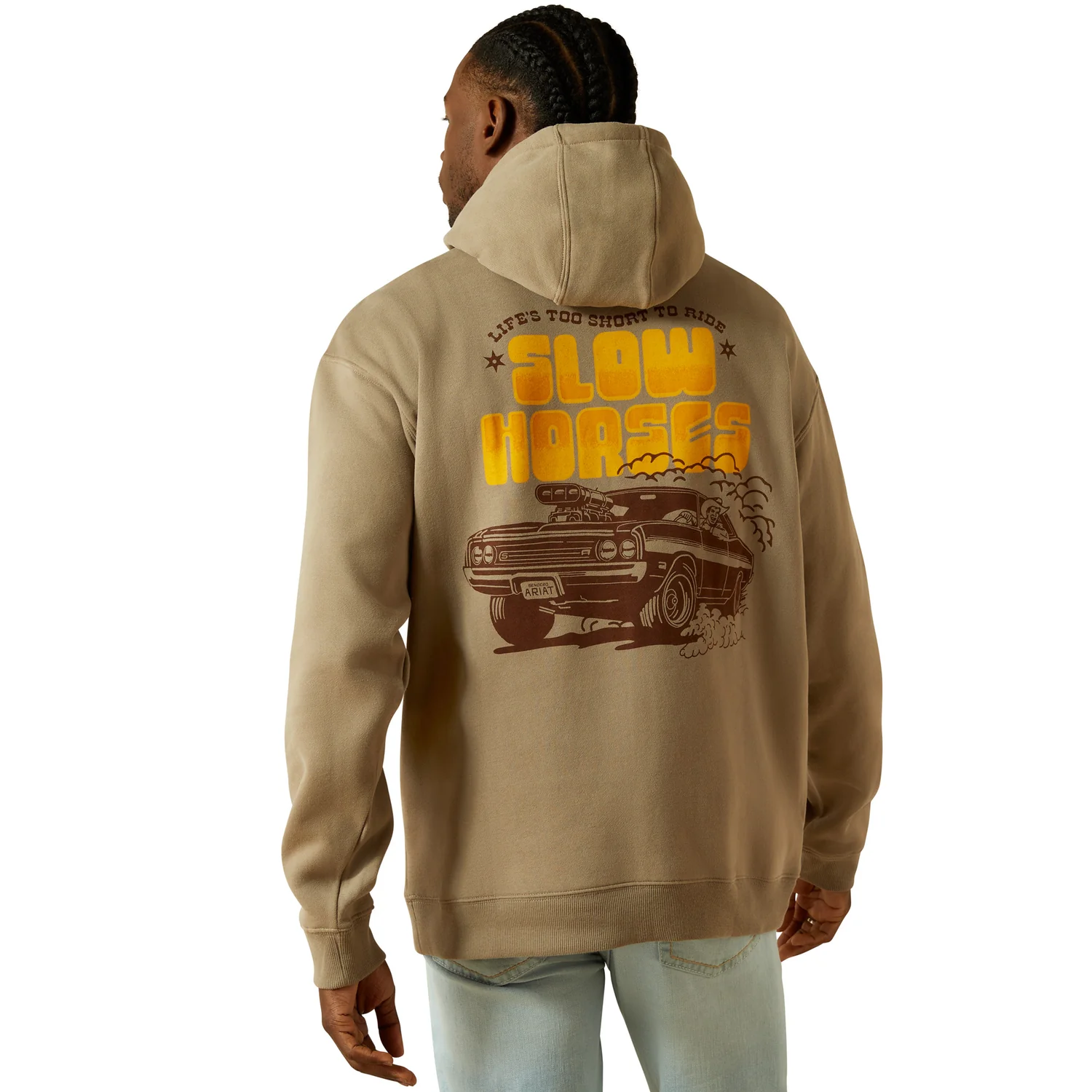 Ariat Men's Sendero Slow Horses Hoodie - Brindle - Image 2