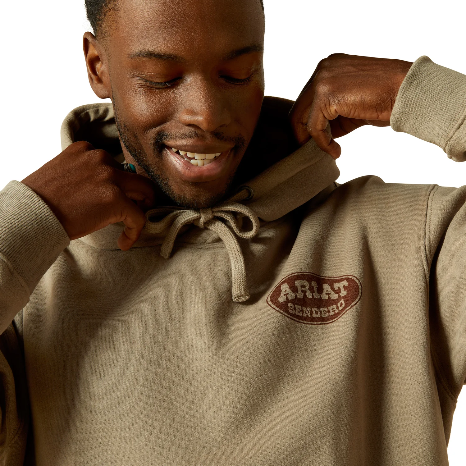 Ariat Men's Sendero Slow Horses Hoodie - Brindle - Image 3