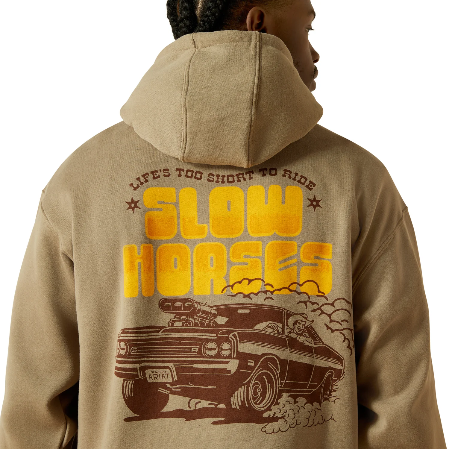 Ariat Men's Sendero Slow Horses Hoodie - Brindle - Image 4