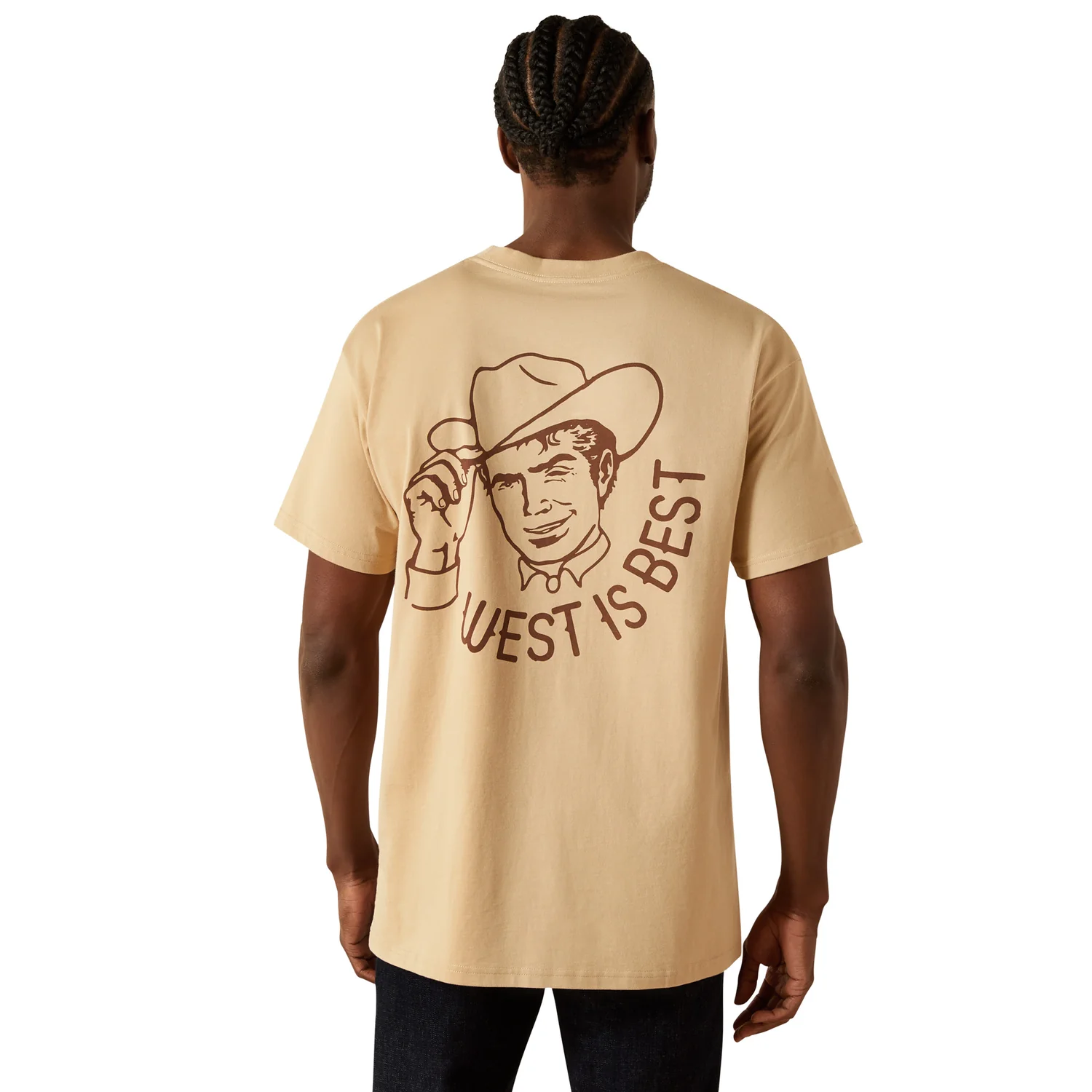 Ariat Men's Sendero West Is Best Tee - Irish Cream - Image 2