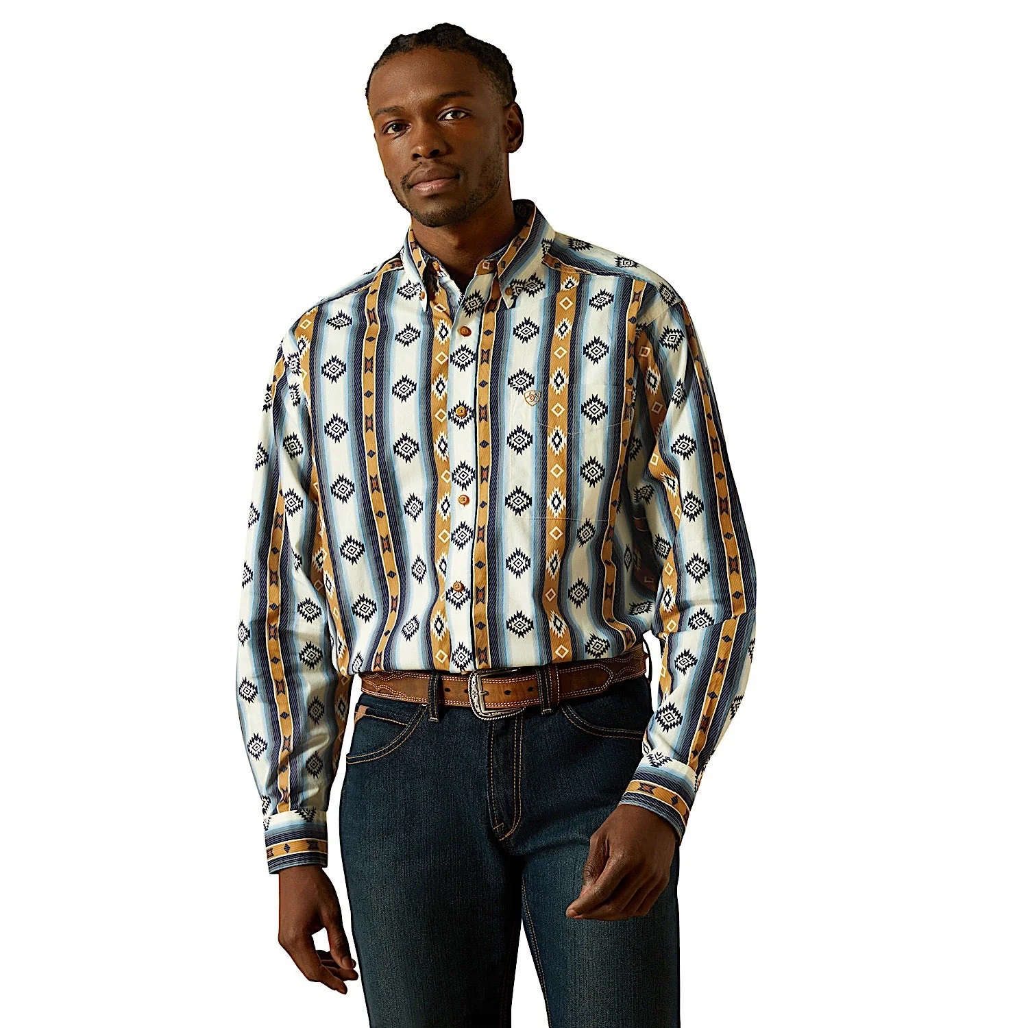 Ariat Men's Shilo Classic Fit Shirt - Blue
