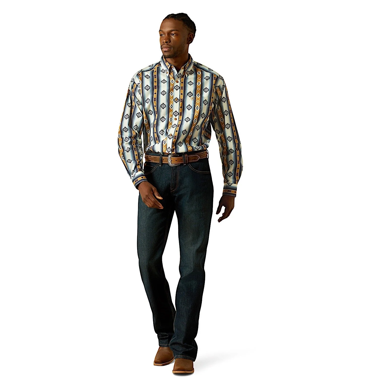 Ariat Men's Shilo Classic Fit Shirt - Blue - Image 3