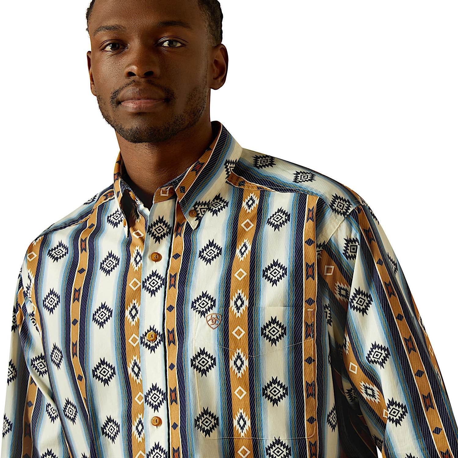 Ariat Men's Shilo Classic Fit Shirt - Blue - Image 4