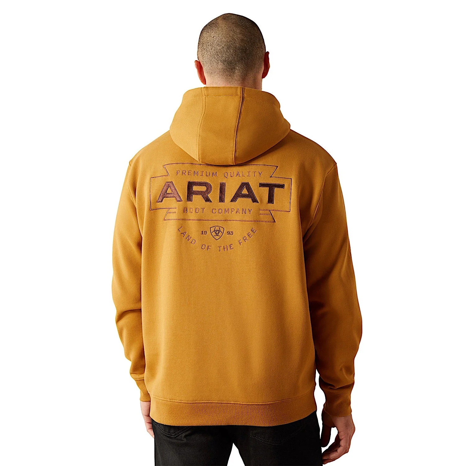 Ariat Men's Southwest Simple Buckle Hoodie - Bone Brown - Image 2