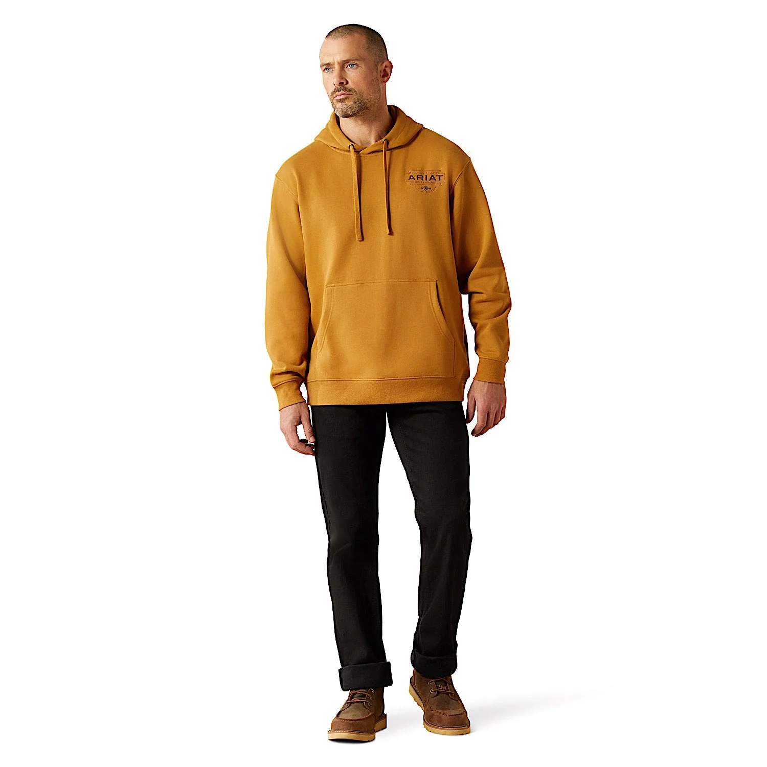 Ariat Men's Southwest Simple Buckle Hoodie - Bone Brown - Image 3