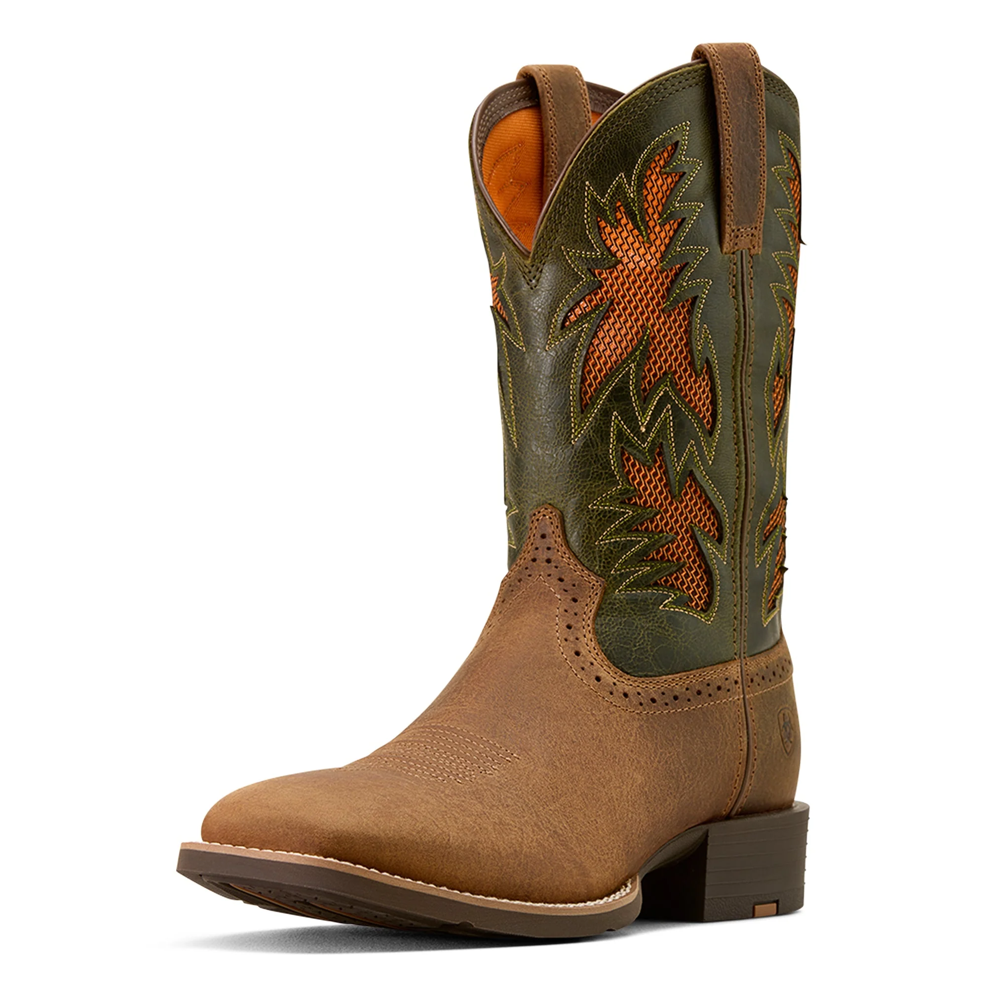 Ariat Men's Sport Cool VentTEK Western Boot - Buff Tan / Dusty Olive