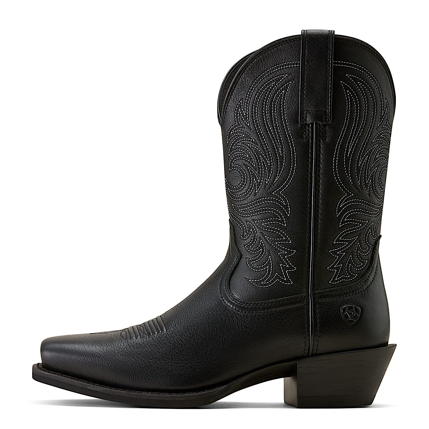 Ariat Men's Sport Lawman Square Toe Cowboy Boot - Black Deertan - Image 2