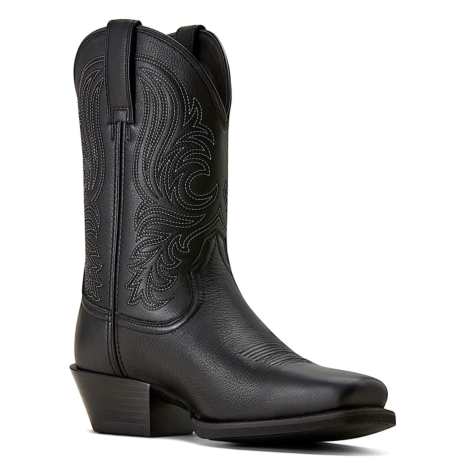 Ariat Men's Sport Lawman Square Toe Cowboy Boot - Black Deertan - Image 6