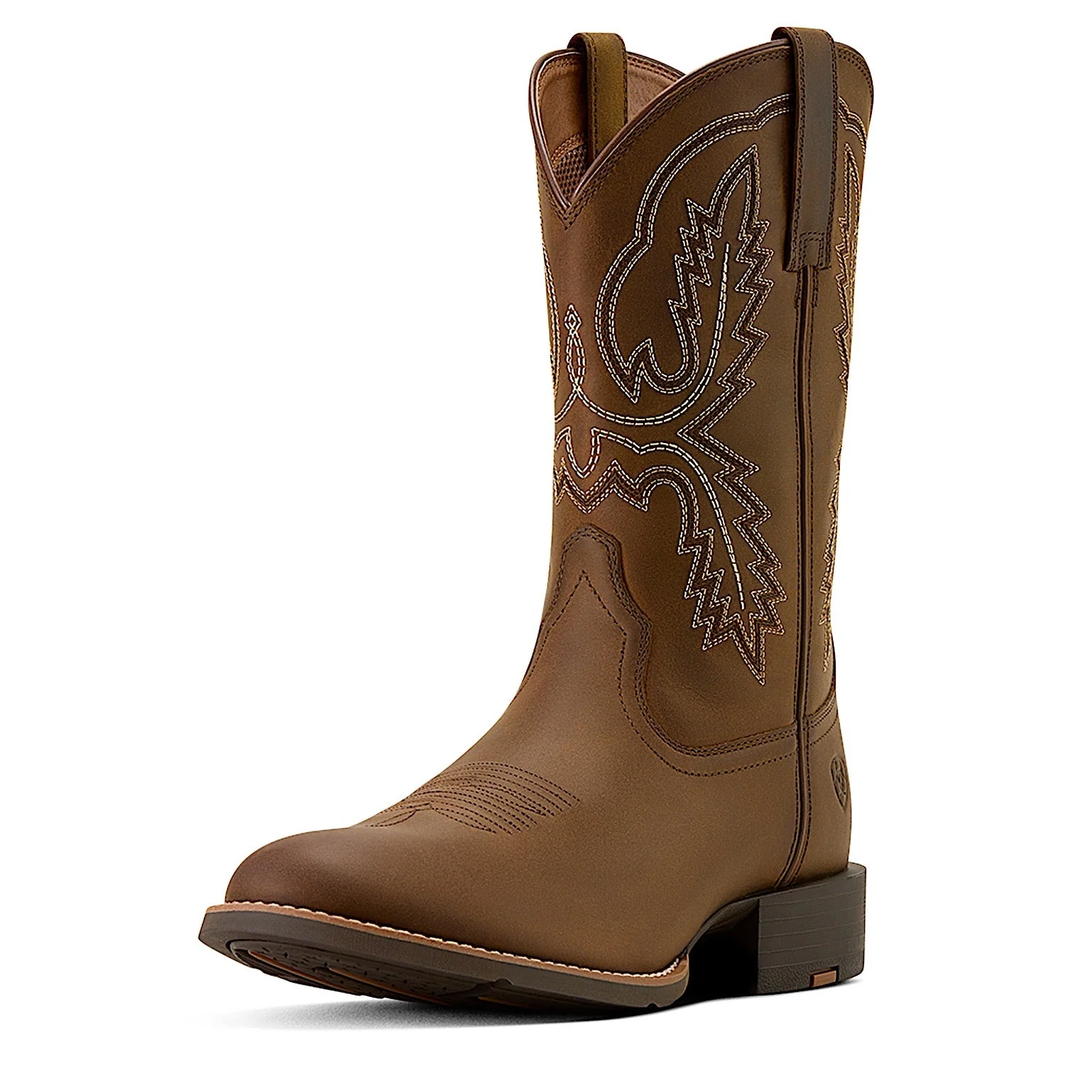 Ariat Men's Sport Spratten Wide Toe Cowboy Boot - Distressed Brown
