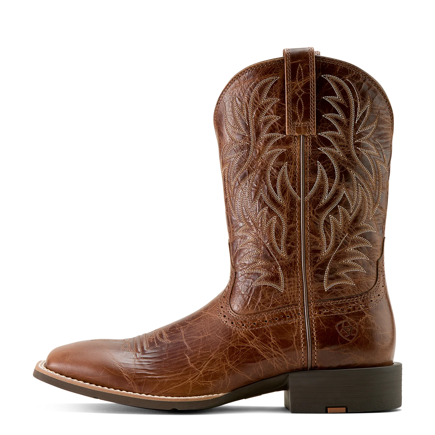 Ariat Men's Sport Western Wide Square Toe Cowboy Boot - Dark Tan - Image 3