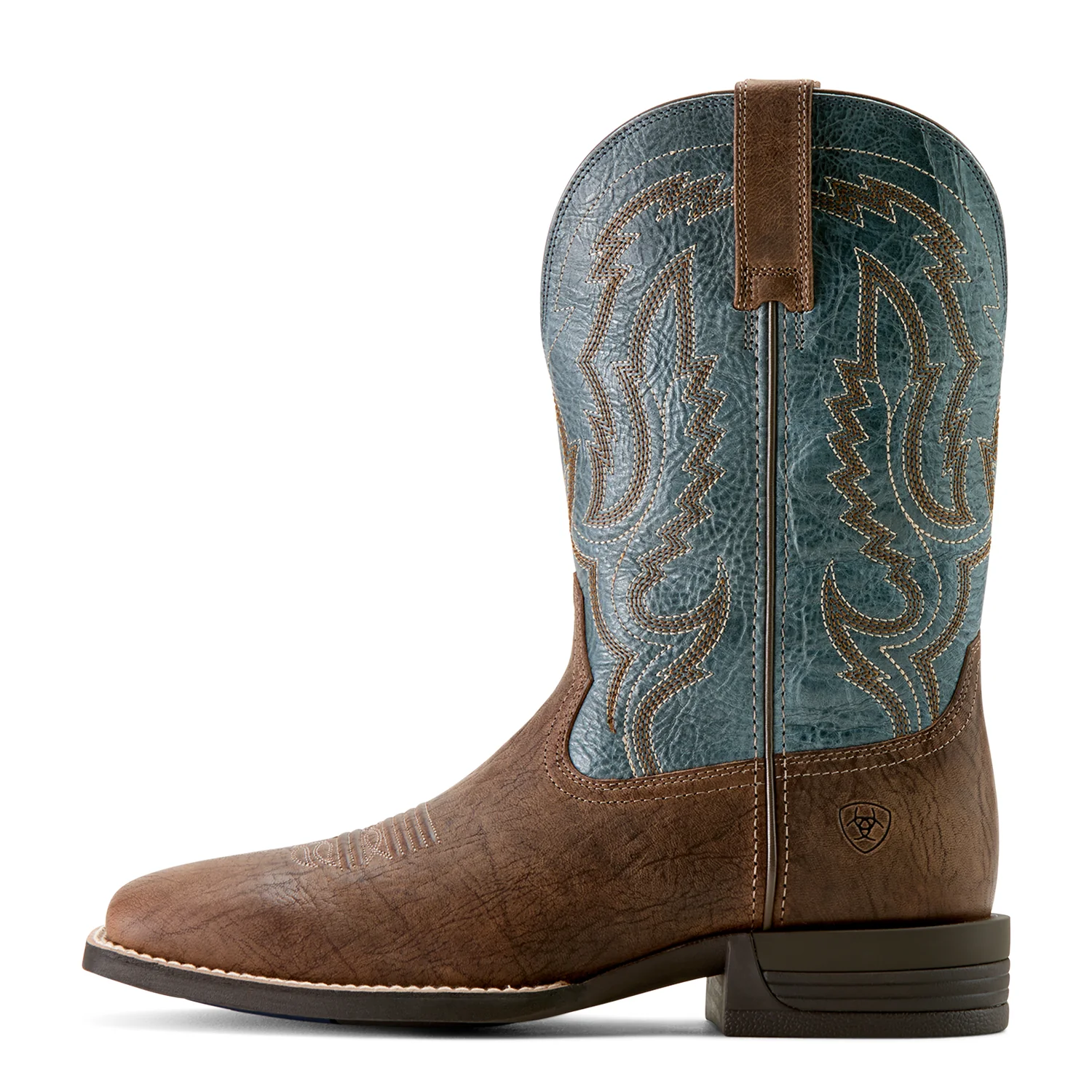 Ariat Men's Steadfast Western Boot - Dusk Brown/Baby Blue Eyes - Image 3