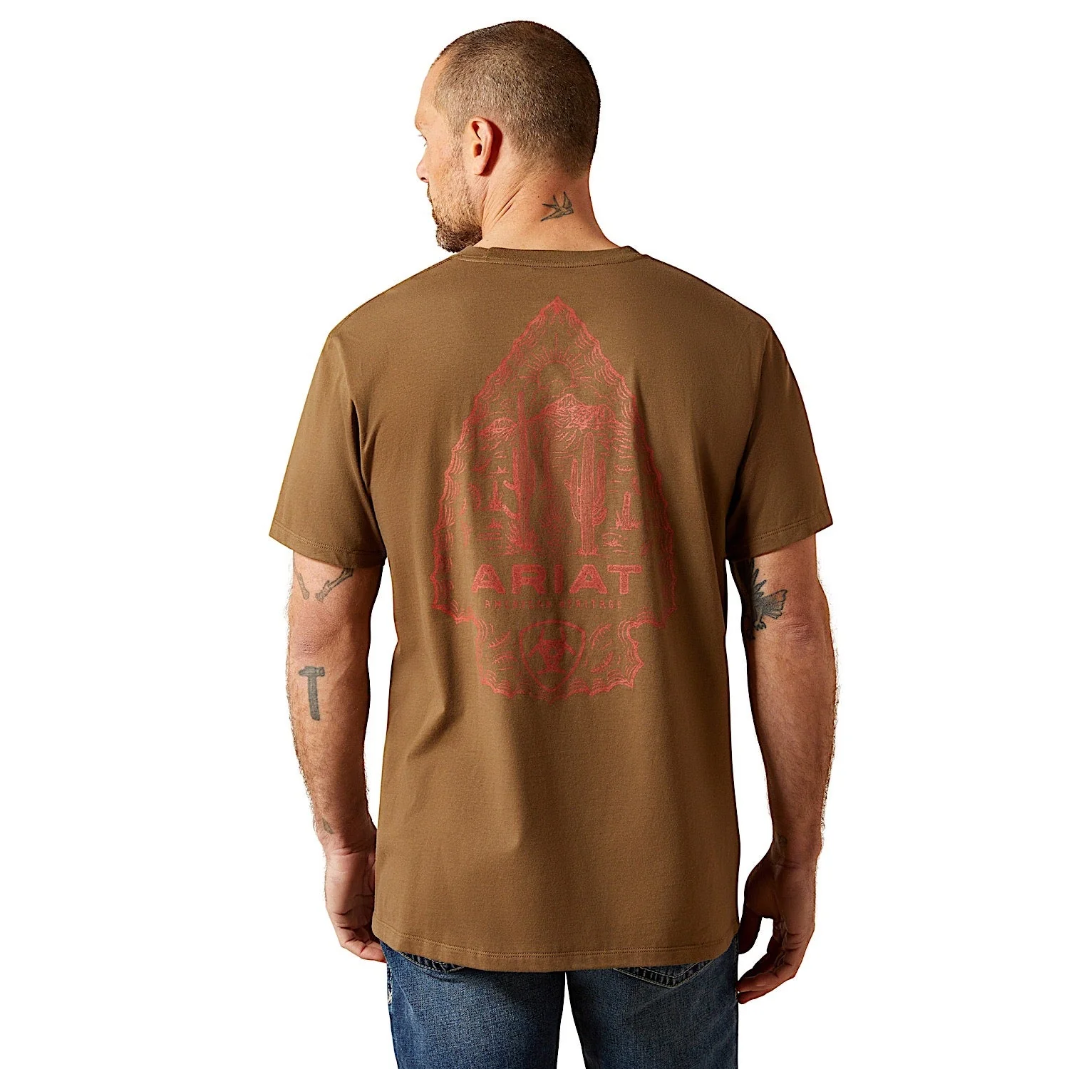 Ariat Men's Stone Arrowhead T-Shirt - Teak