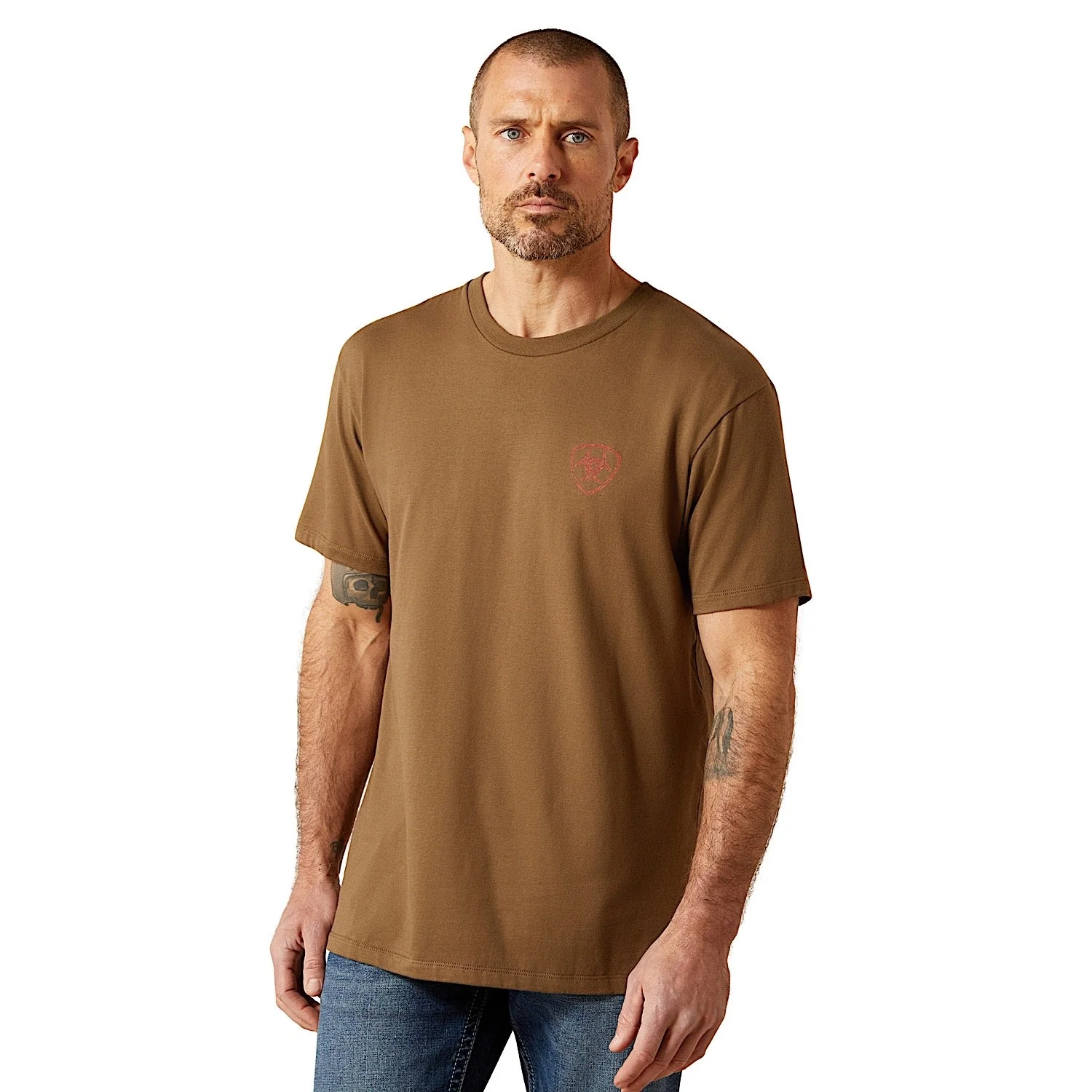 Ariat Men's Stone Arrowhead T-Shirt - Teak - Image 2