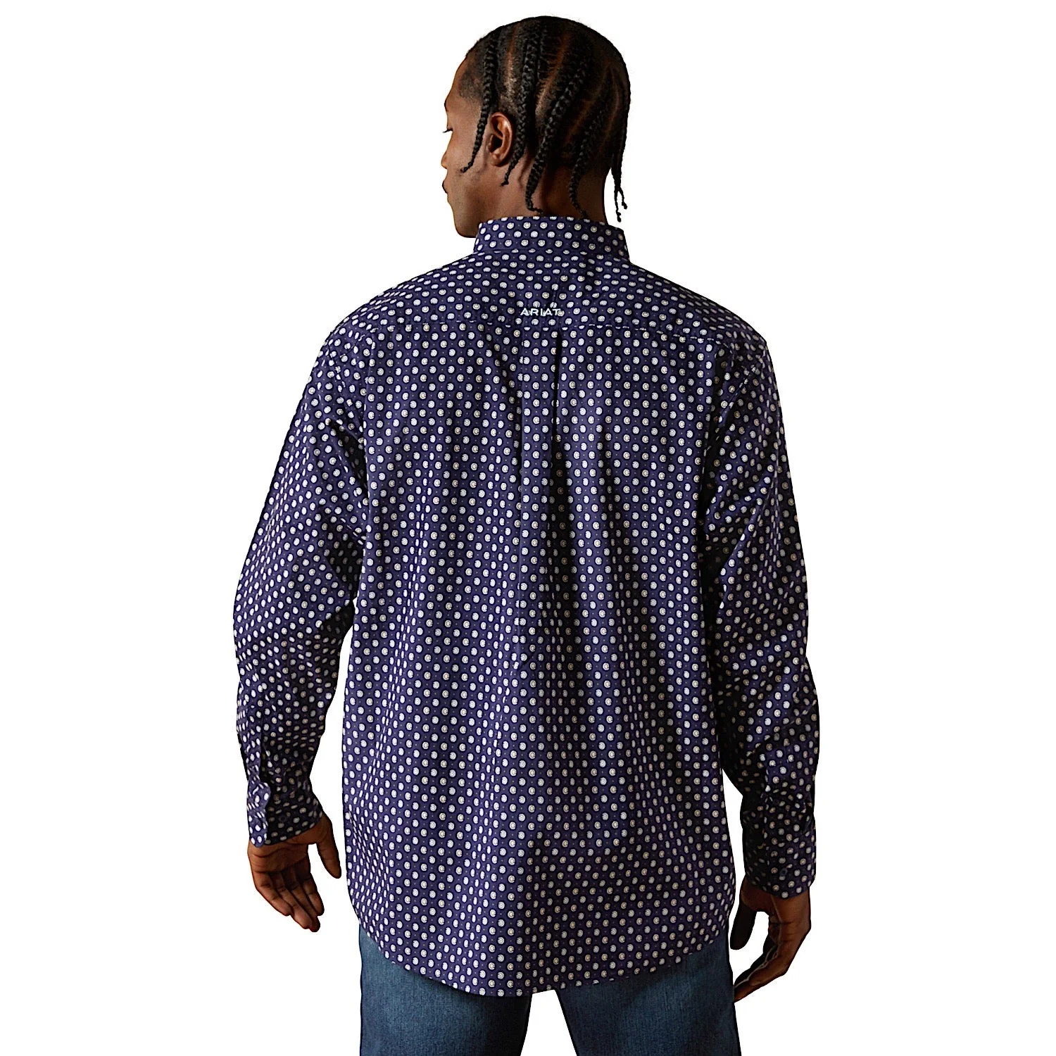 Ariat Men's Stone Classic Fit Shirt - Dark Blue - Image 2
