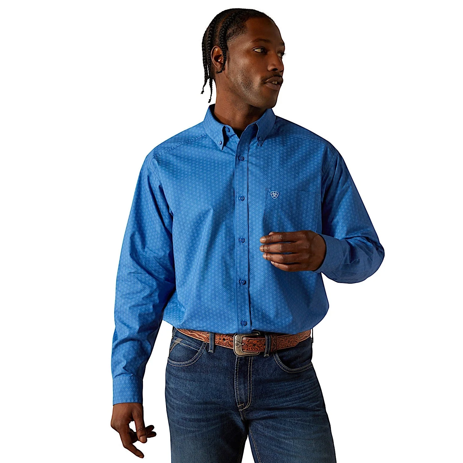 Ariat Men's Stratford Classic Fit Shirt - Royal Blue