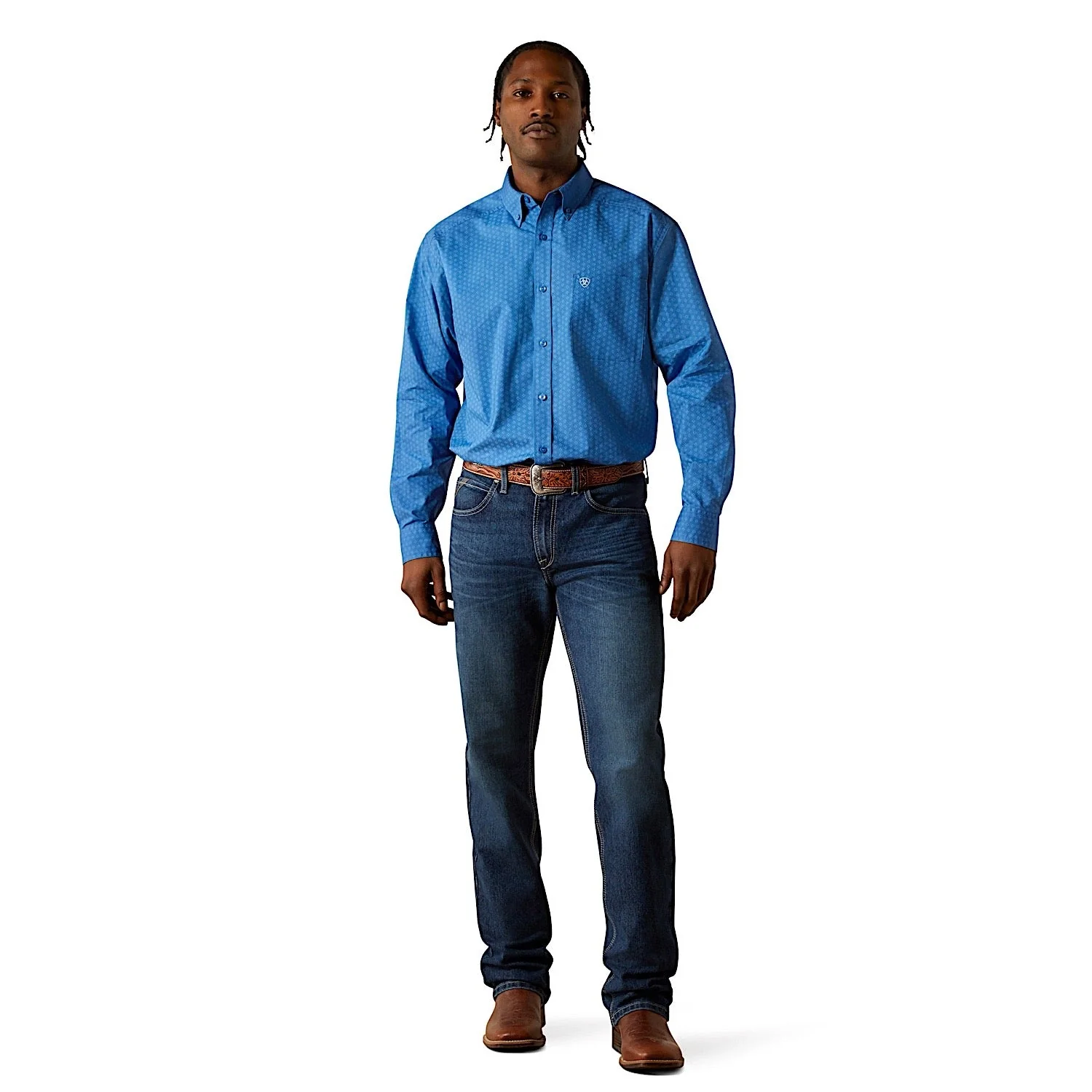 Ariat Men's Stratford Classic Fit Shirt - Royal Blue - Image 3