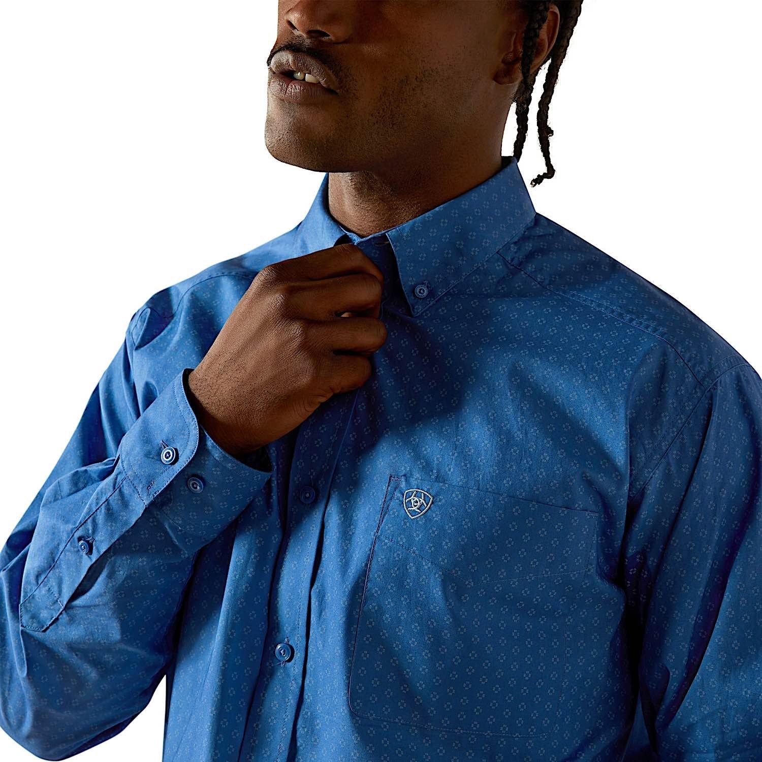 Ariat Men's Stratford Classic Fit Shirt - Royal Blue - Image 4