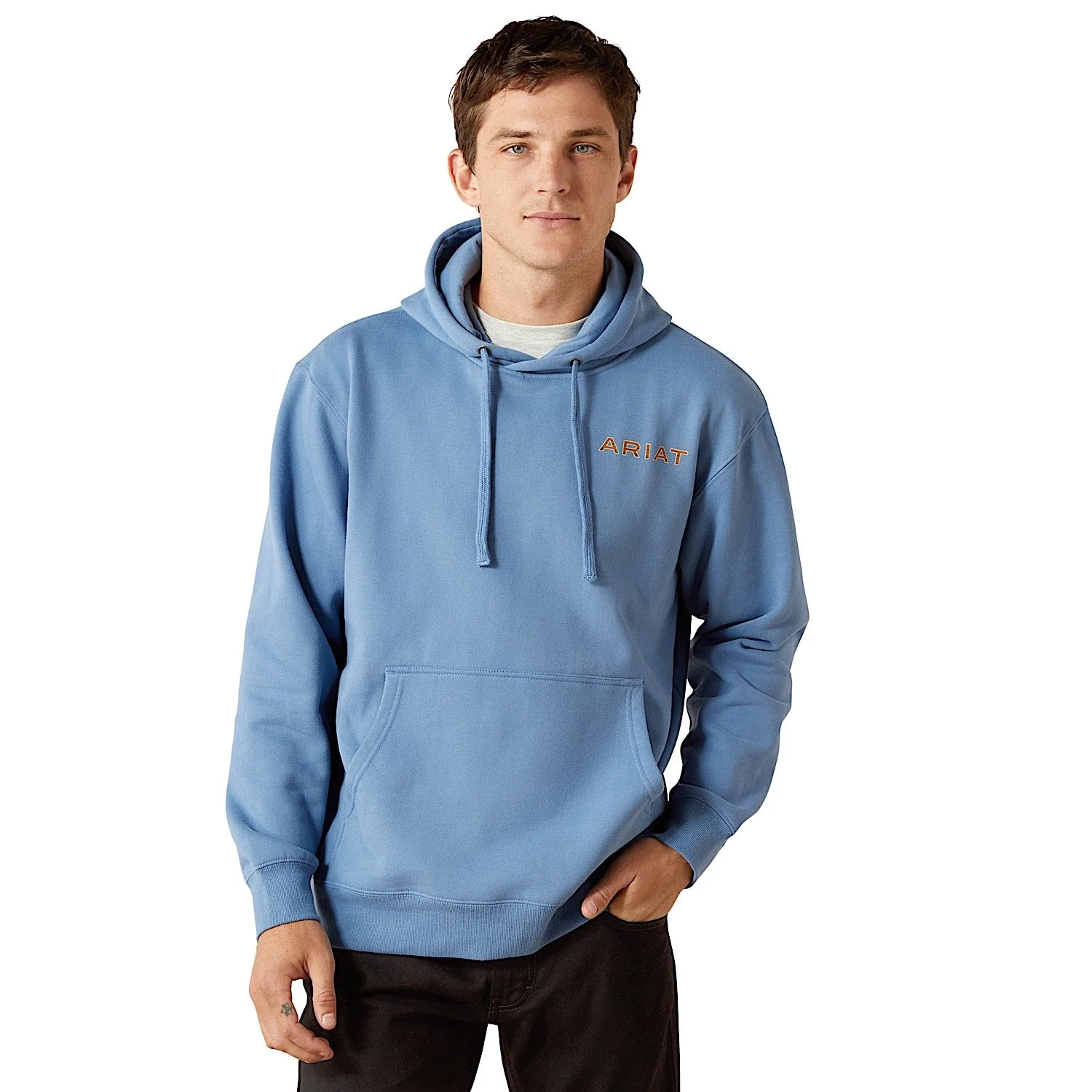 Ariat Men's Sun Valley Circle Hoodie - Coronet Blue - Image 2