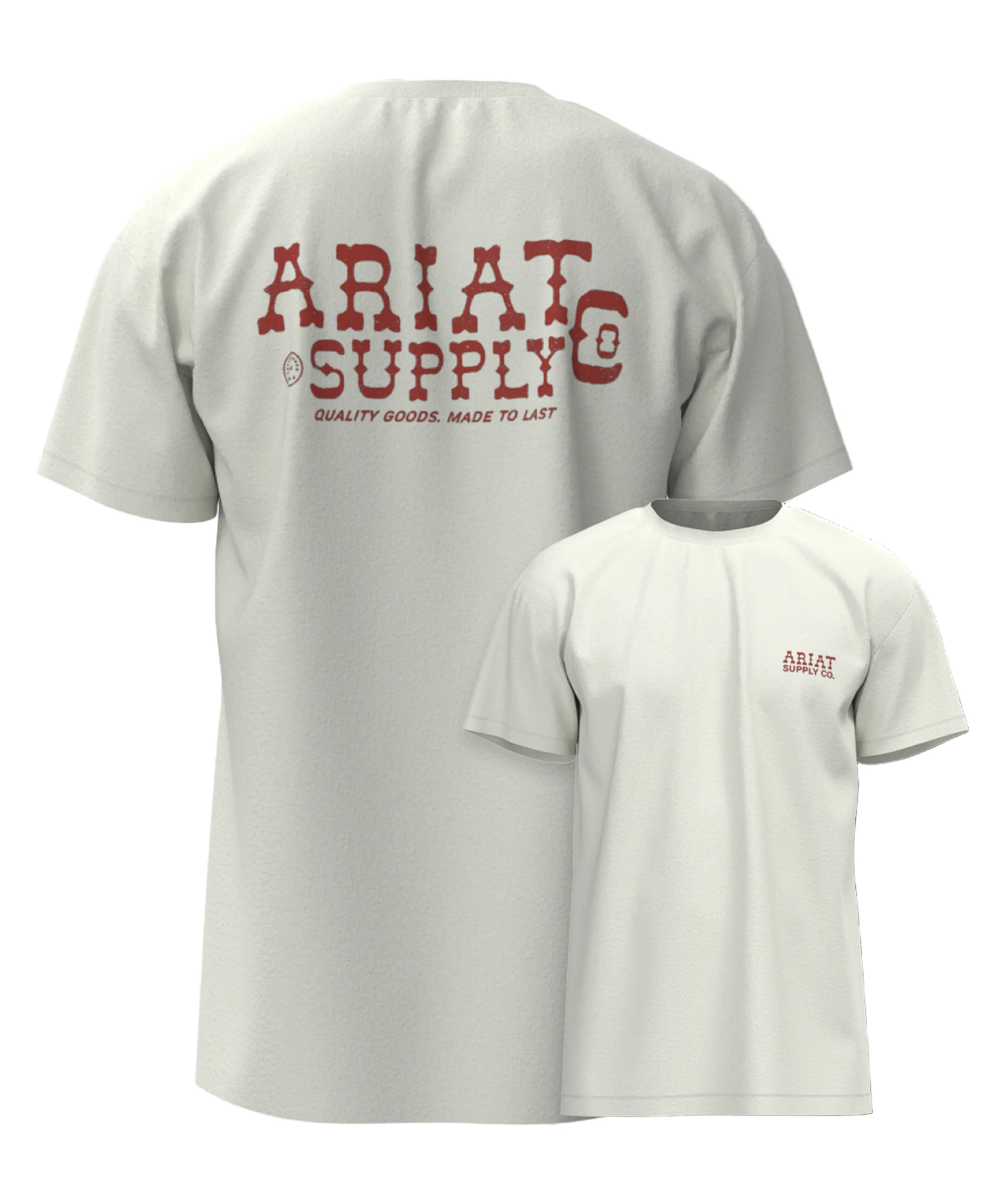 Ariat Men's Supply Co. Short Sleeve T Shirt - Natural - Image 2